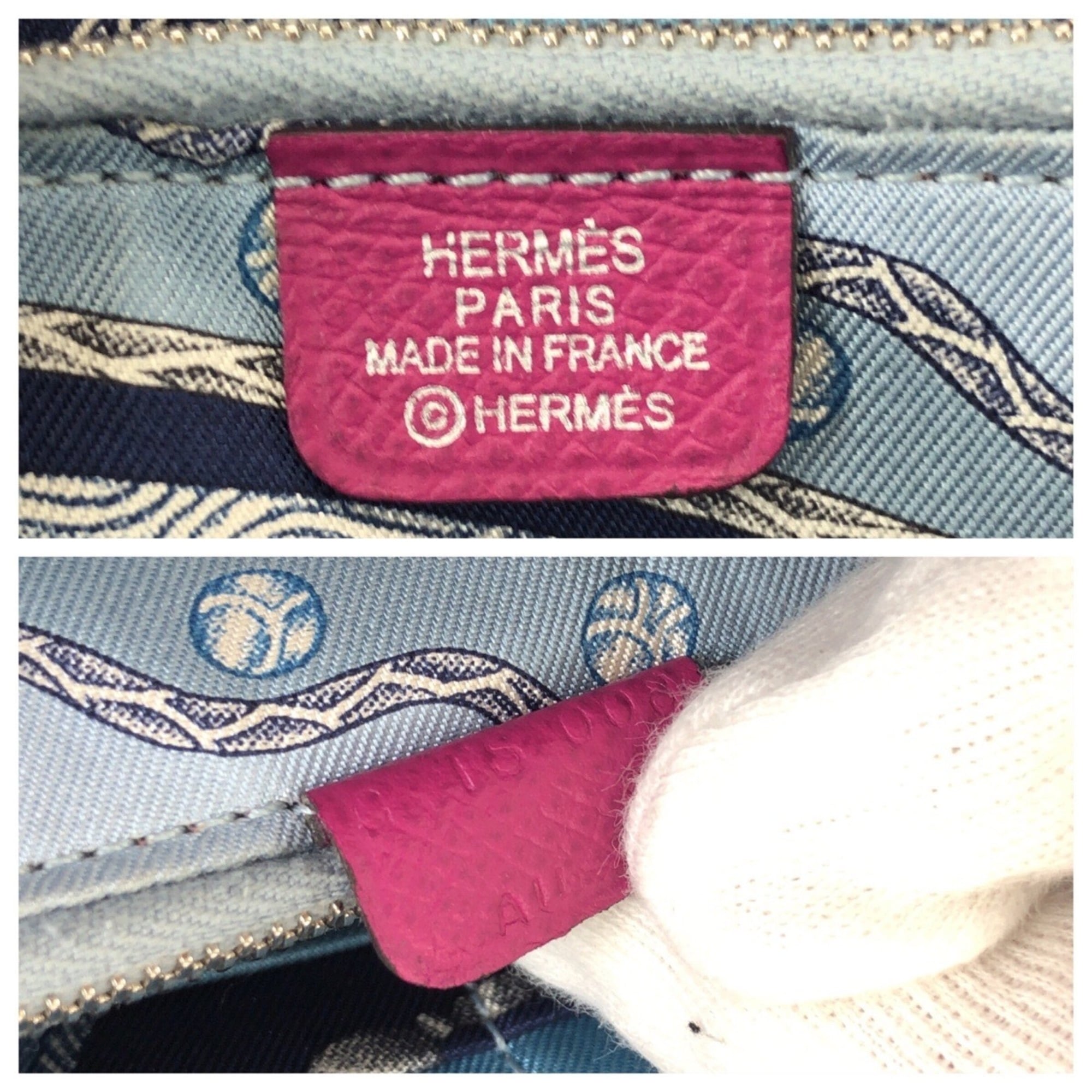 Hermes Silk'in Pink Rose Tyrien Epsom Leather Long Wallet (Bi-Fold) (Pre-Owned)