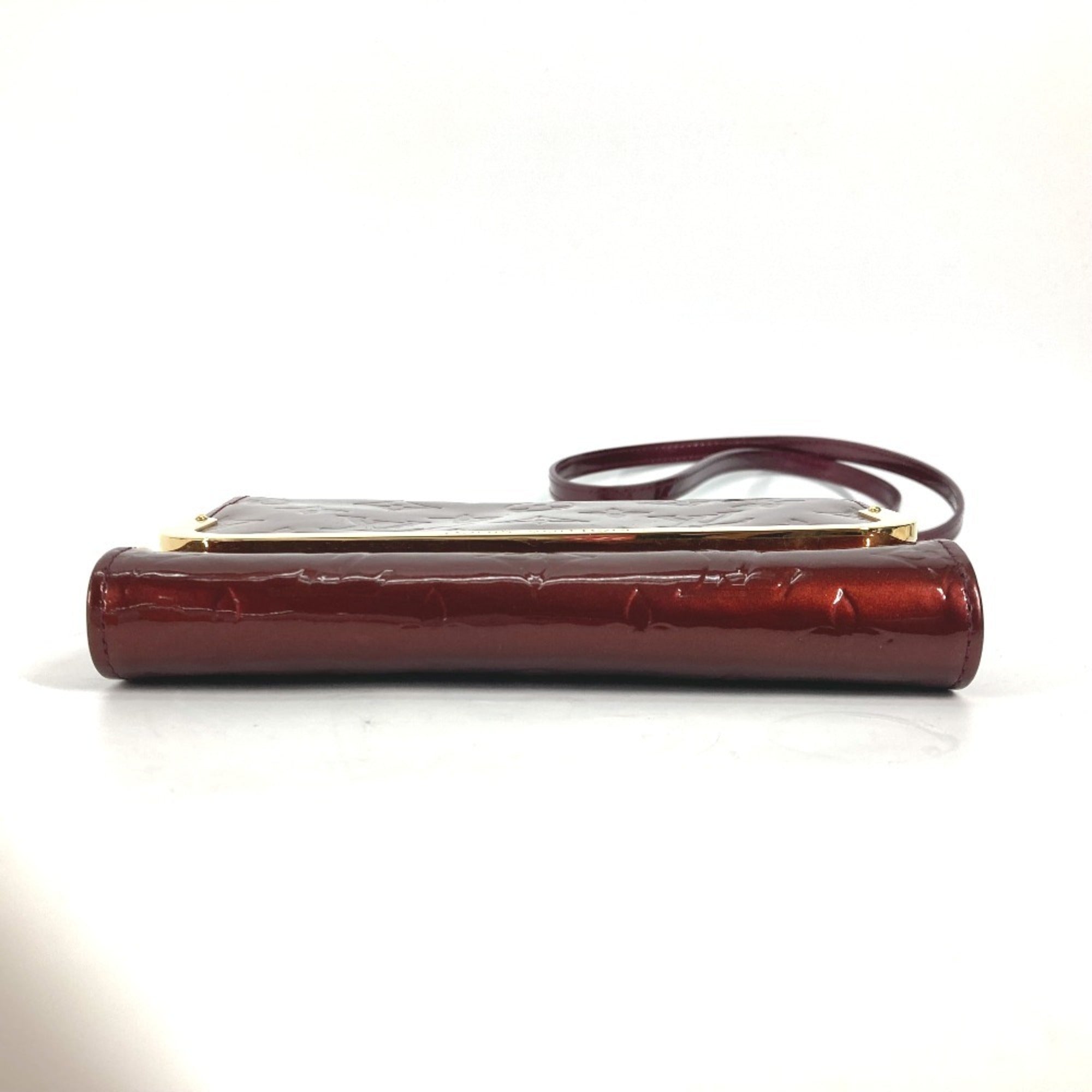 Louis Vuitton Monogram Vernis Purple Rouge Fauviste Monogram Vernis Clutch Bag Shoulder Bag (Pre-Owned)