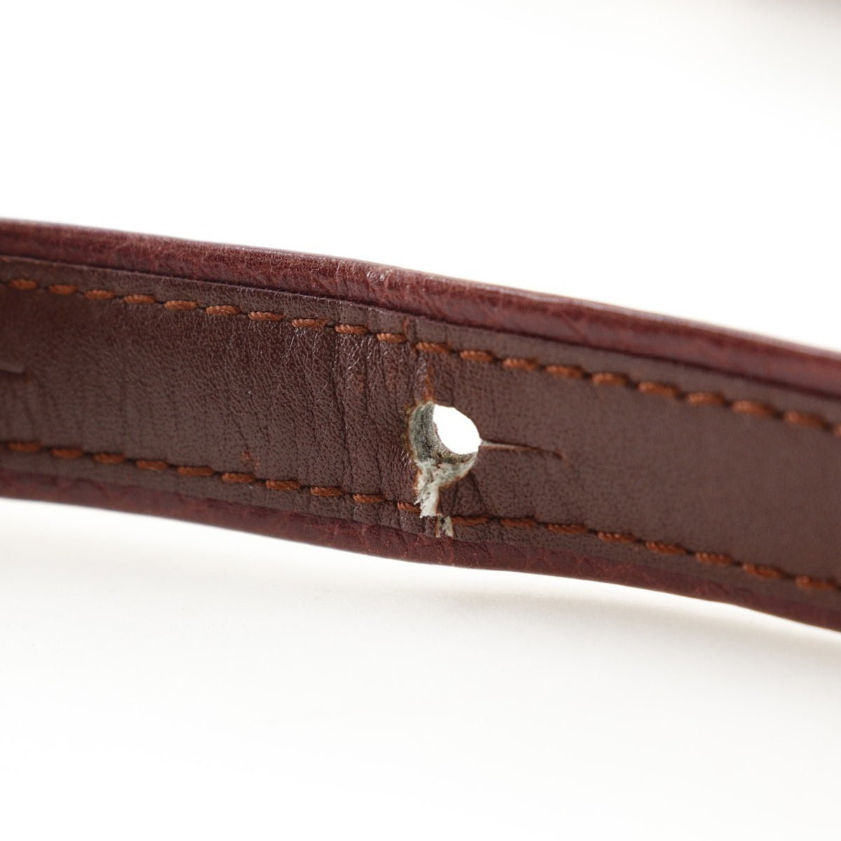 Cartier Bordeaux Leather Shoulder Bag (Pre-Owned)