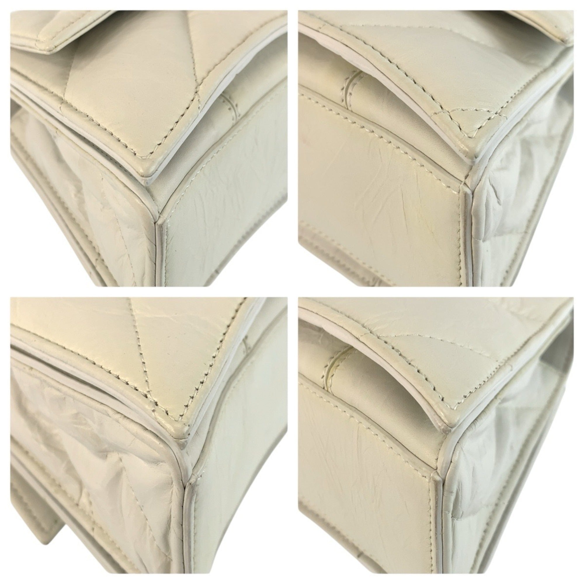 Balenciaga White Leather Shoulder Bag (Pre-Owned)
