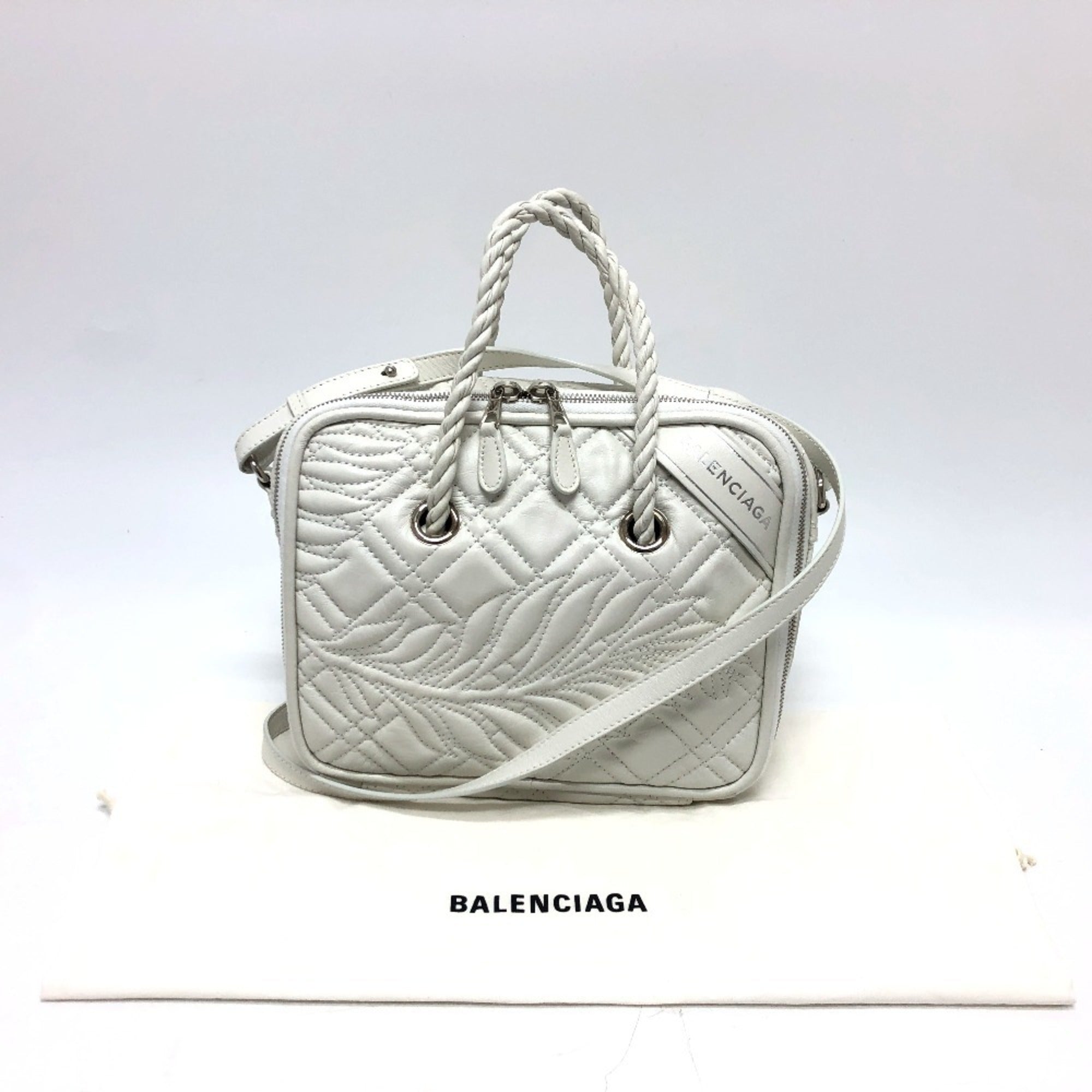Balenciaga White Leather Handbag (Pre-Owned)