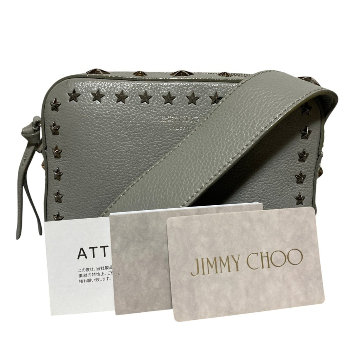 Jimmy Choo Gray Shoulder Bag (Pre-Owned)
