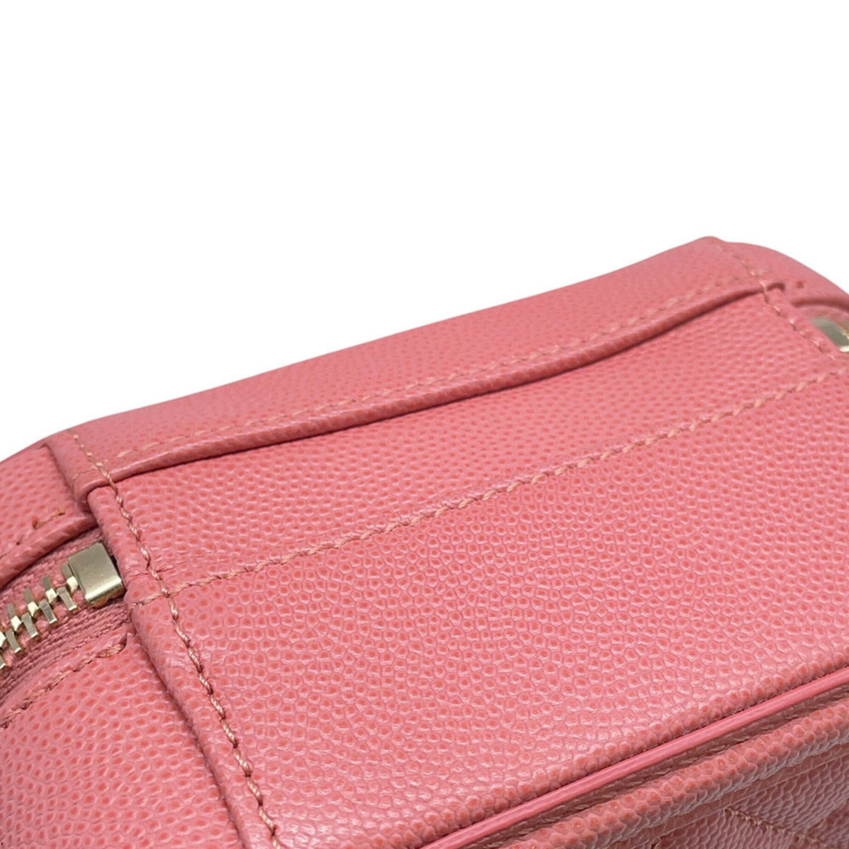 Chanel Pink Grained Calfskin Handbag Shoulder Bag Vanity Bag (Pre-Owned)