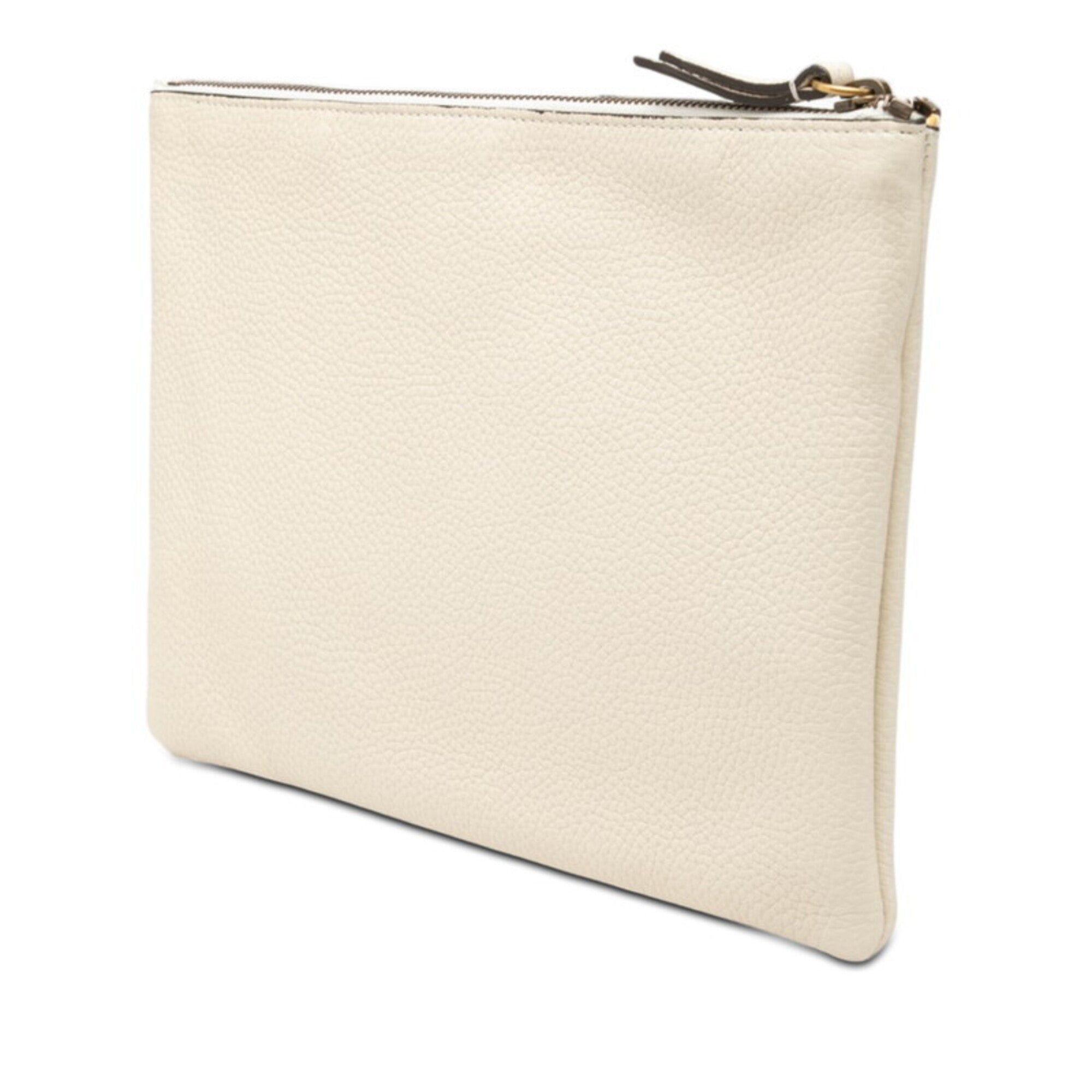Gucci Ivory Leather Clutch Bag (Pre-Owned)