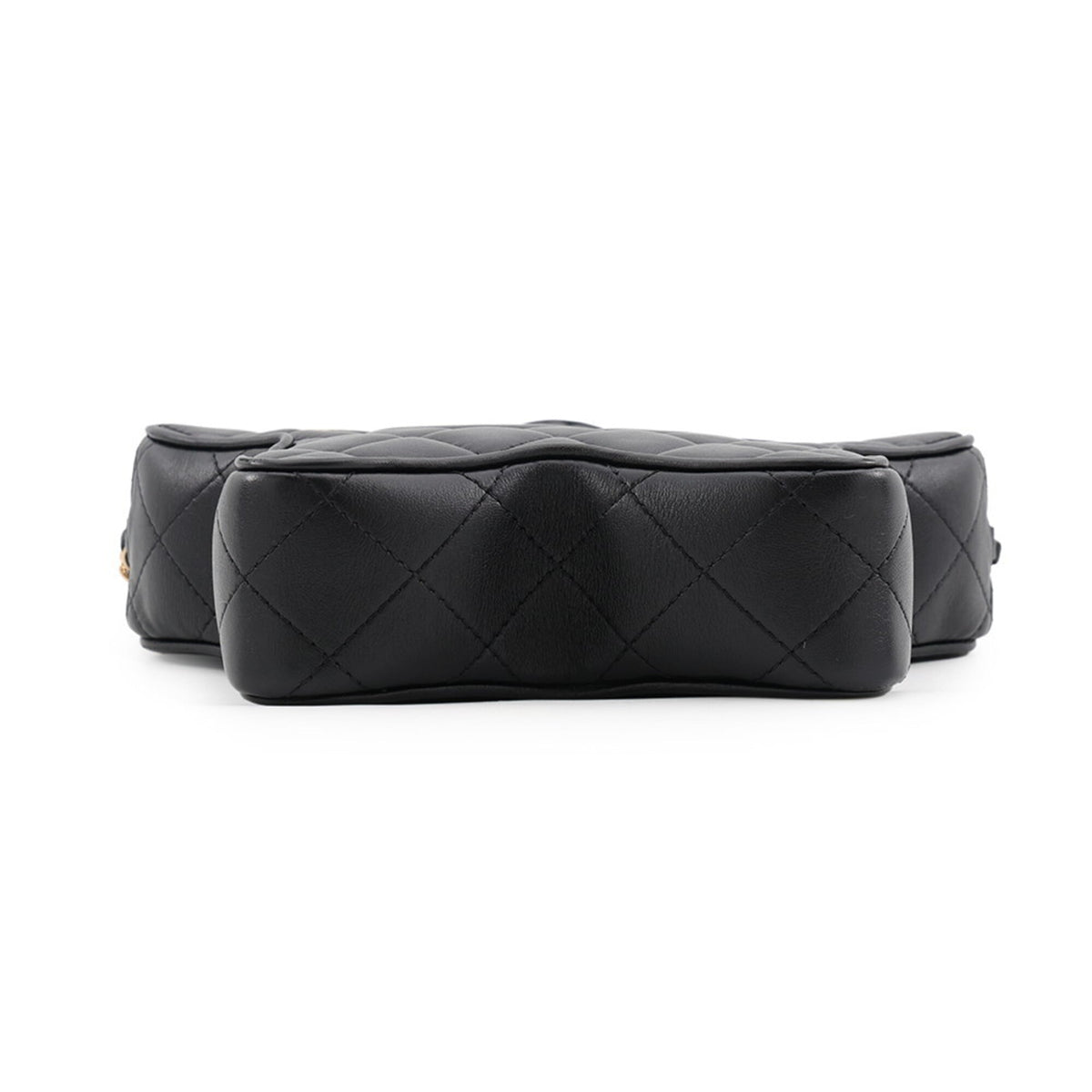 Chanel Black Leather Handbag Shoulder Bag (Pre-Owned)