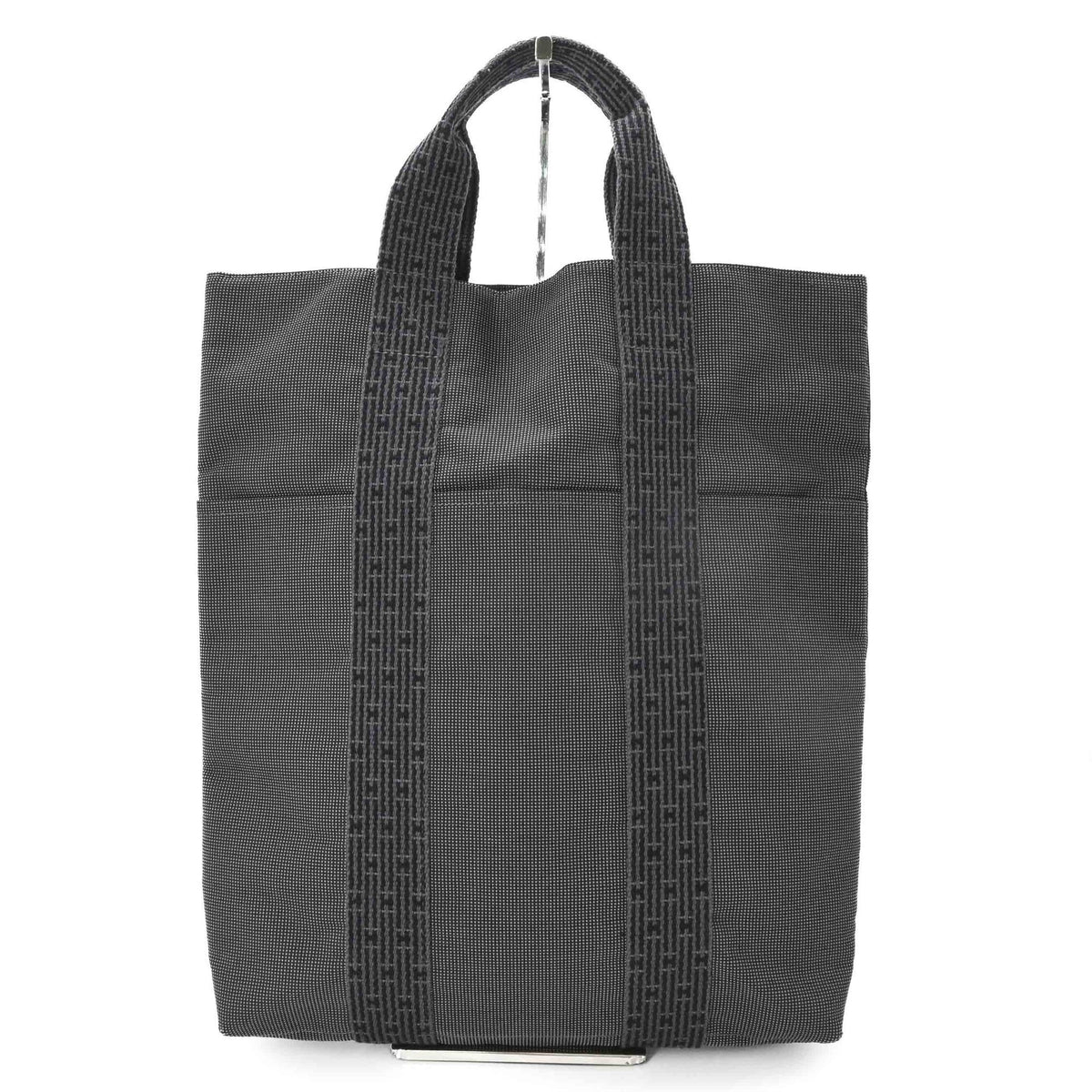 Hermes Gray Canvas Tote Bag (Pre-Owned)
