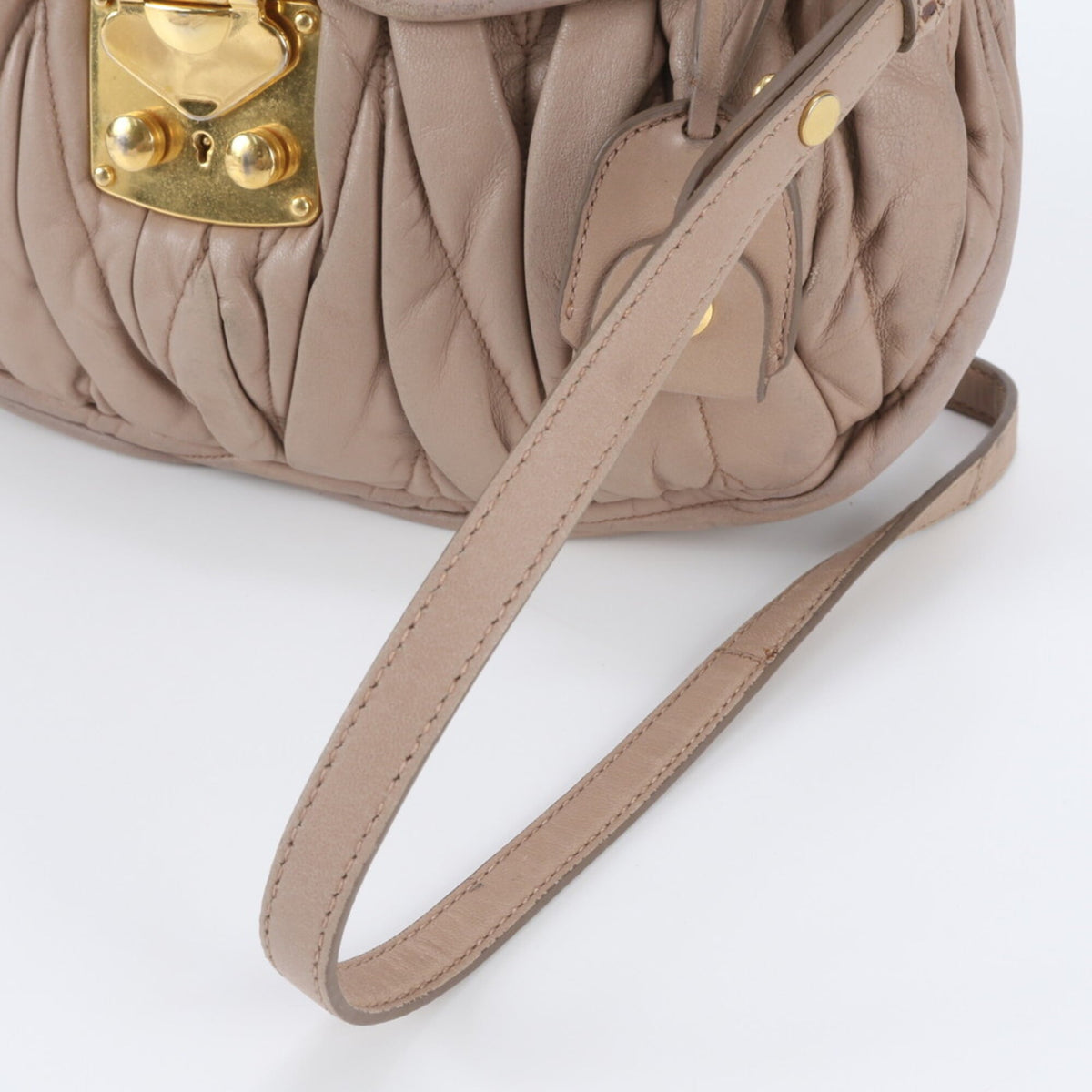 Miu Miu Pink Leather Handbag Shoulder Bag Tote Bag (Pre-Owned)