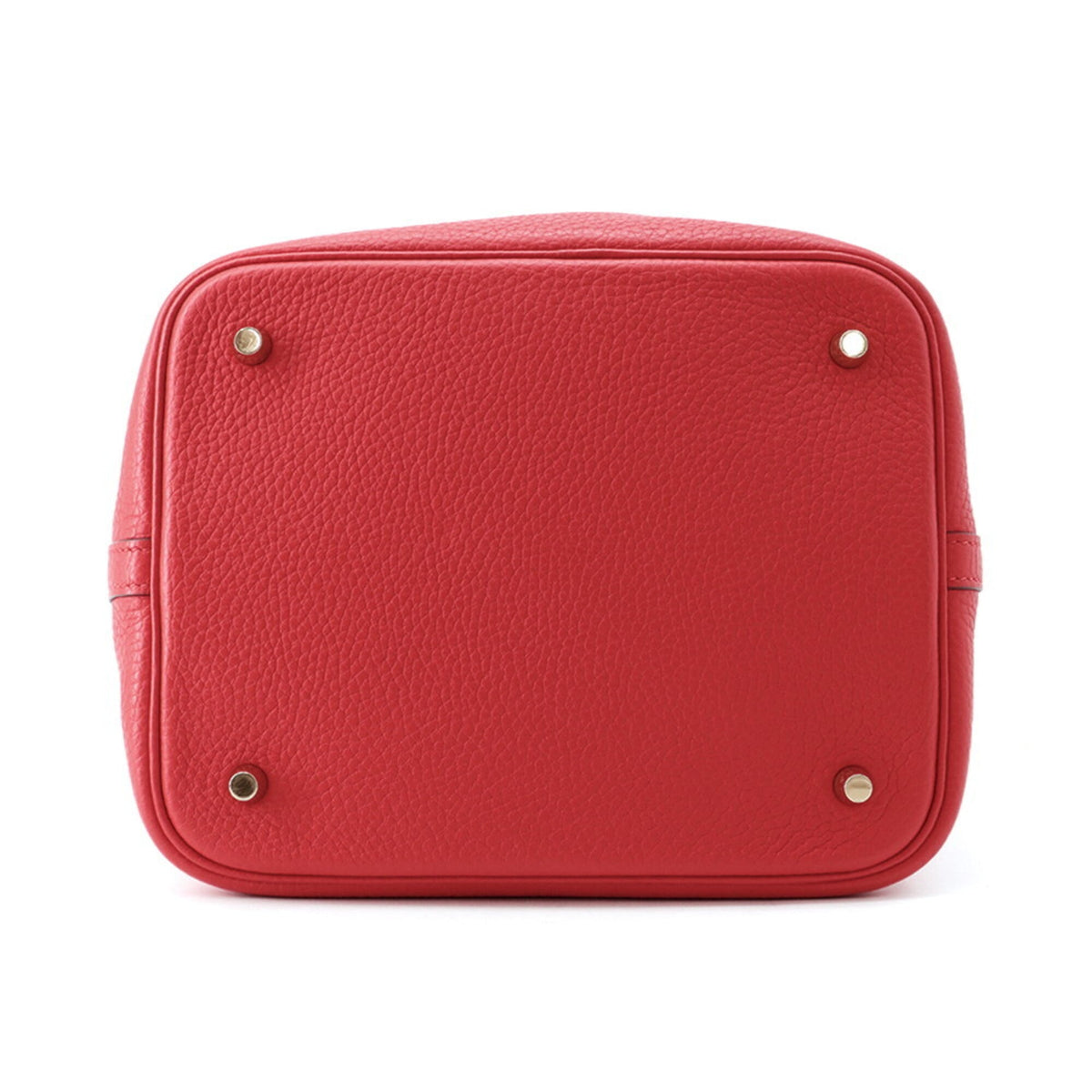 Hermes Picotin Rouge Casaque Taurillon Clemence Leather Handbag Tote Bag (Pre-Owned)
