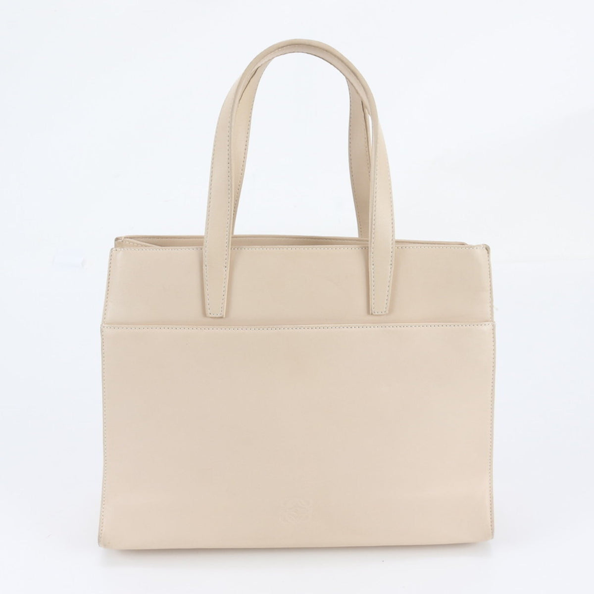 Loewe Beige Leather Handbag Tote Bag (Pre-Owned)