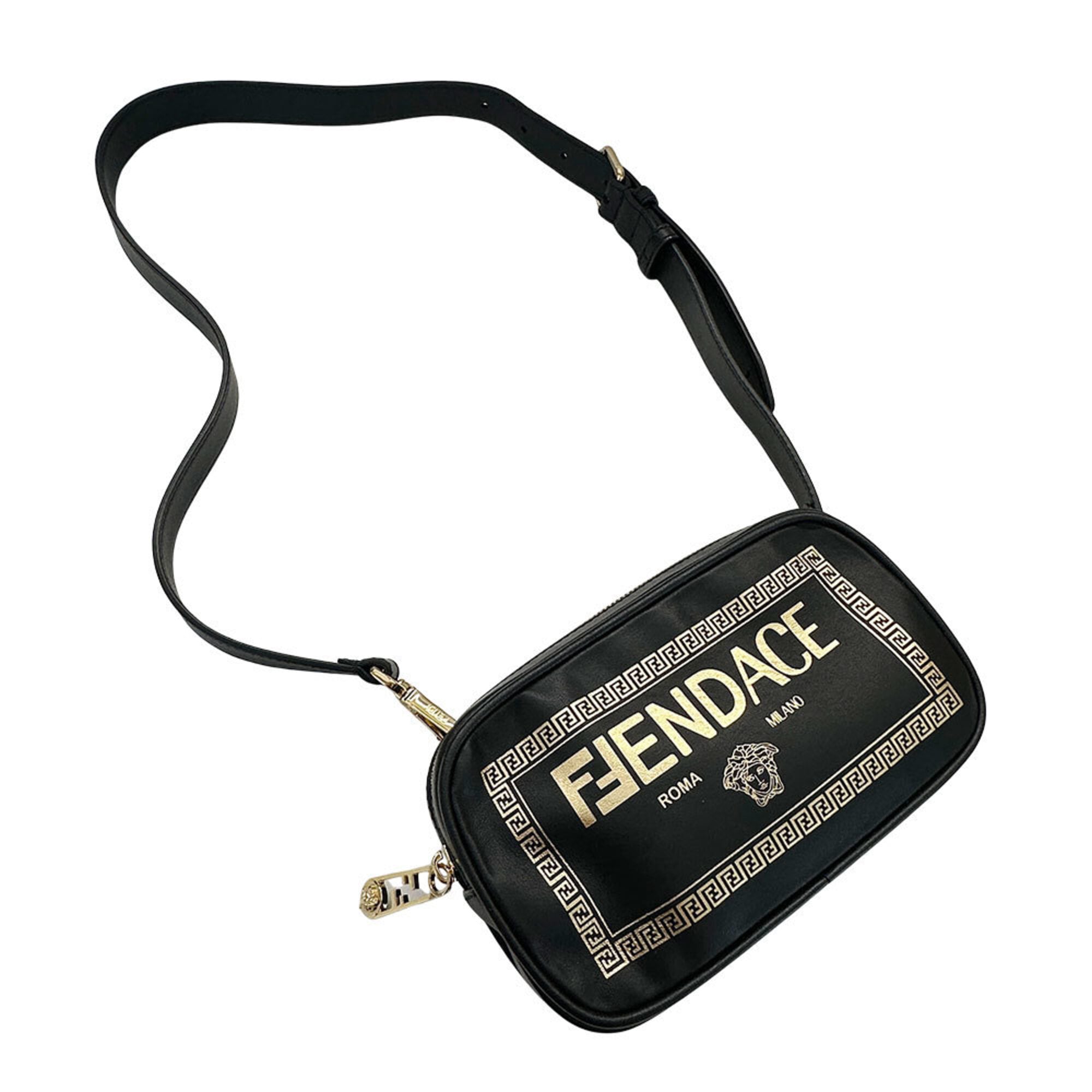 Fendi Black Leather Handbag Shoulder Bag (Pre-Owned)