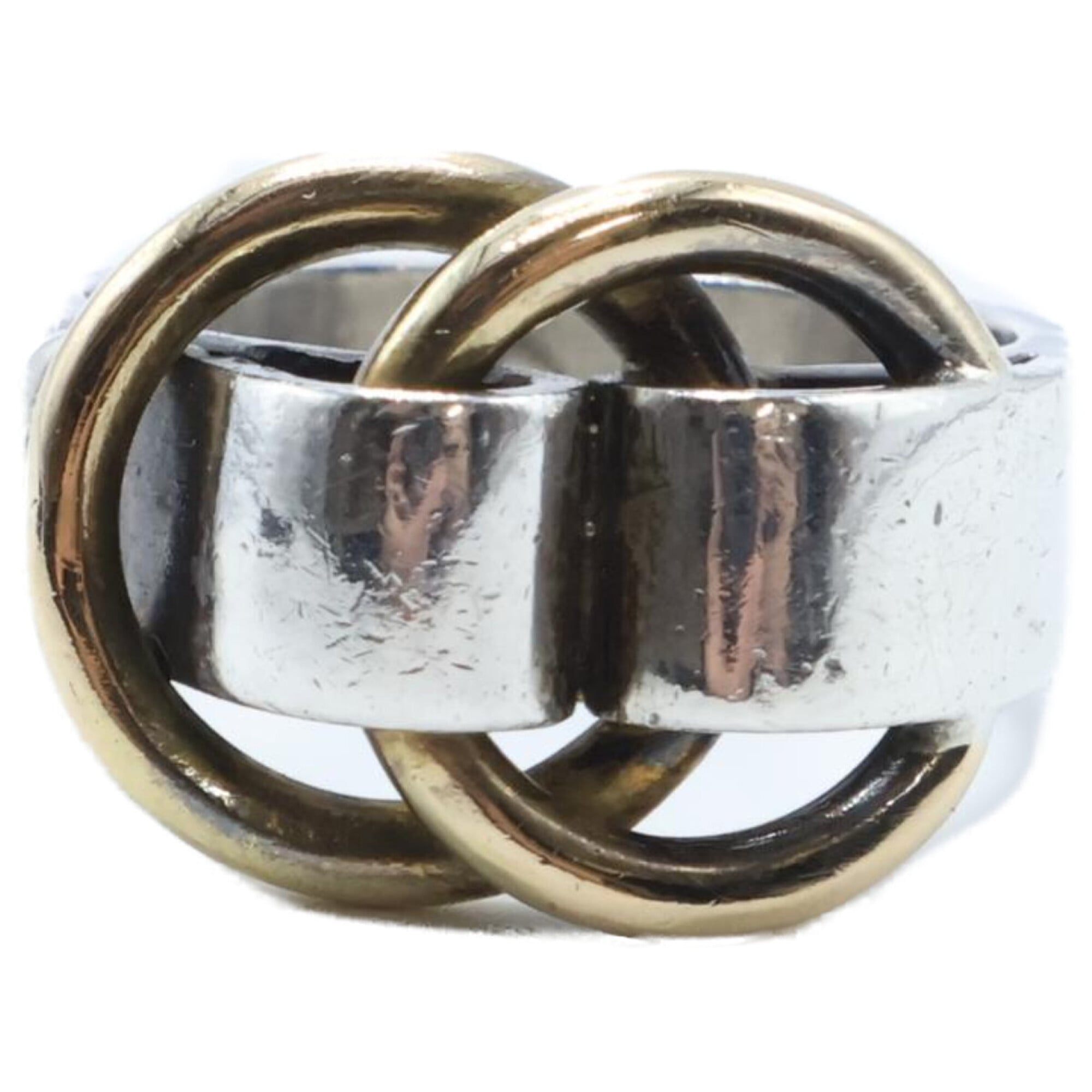 Hermes Silver Silver 925 Band Ring (Pre-Owned)