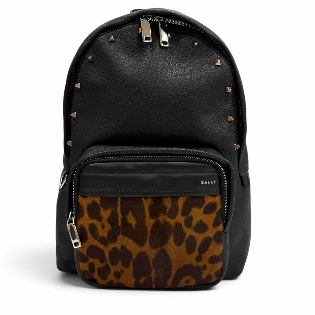 Bally Black Brown Leather Backpack (Pre-Owned)