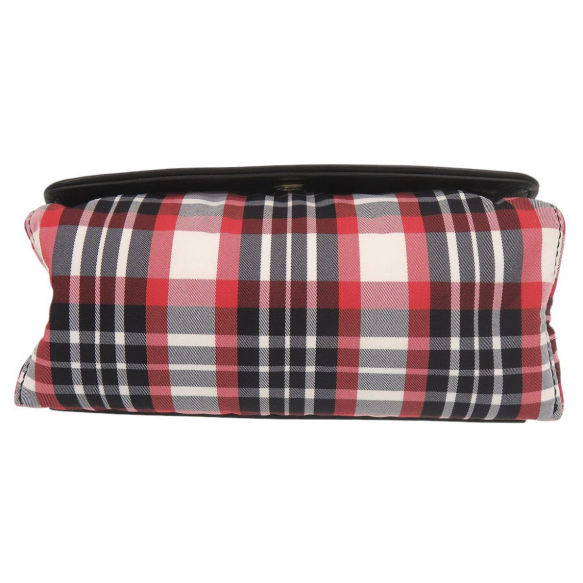 Burberry Black Red Color White Nylon Leather Shoulder Bag (Pre-Owned)