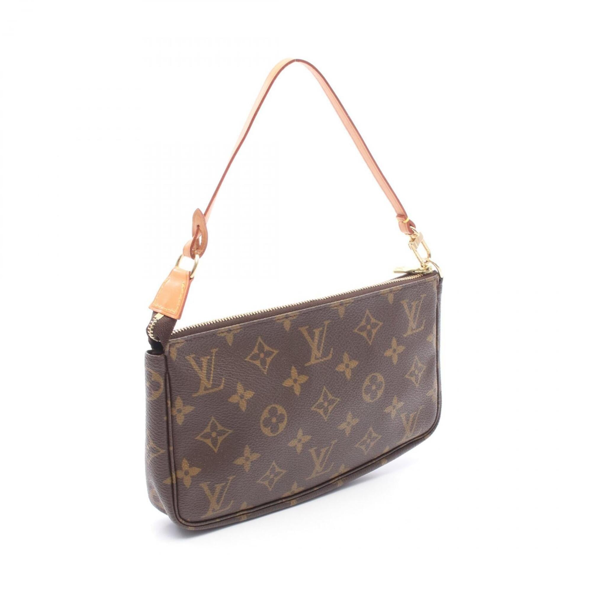 Louis Vuitton Monogram Brown Coated Canvas Leather Handbag (Pre-Owned)