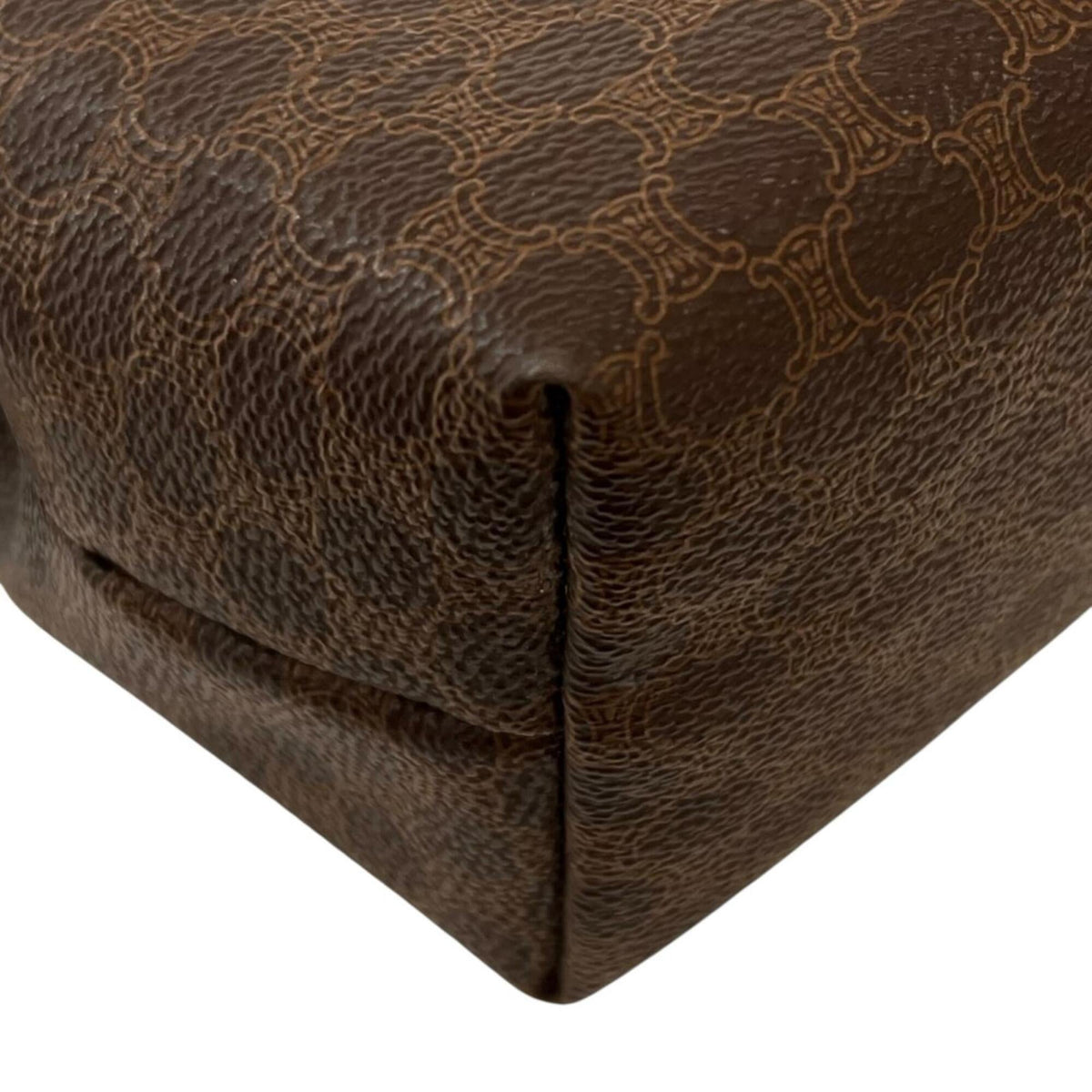Celine Brown Coated Canvas Leather Pouch (Pre-Owned)