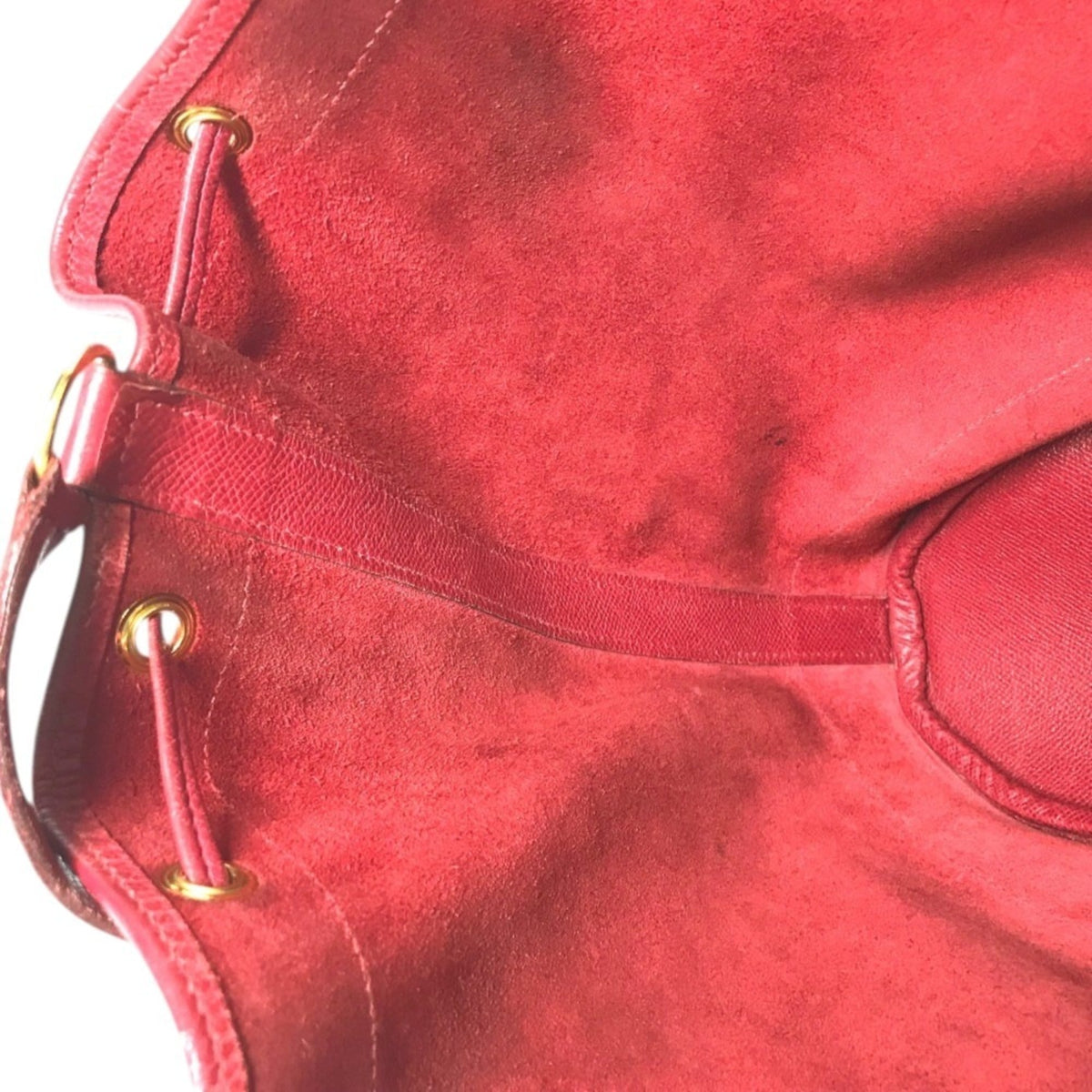 Hermes Red Color Courchevel Leather Shoulder Bag (Pre-Owned)