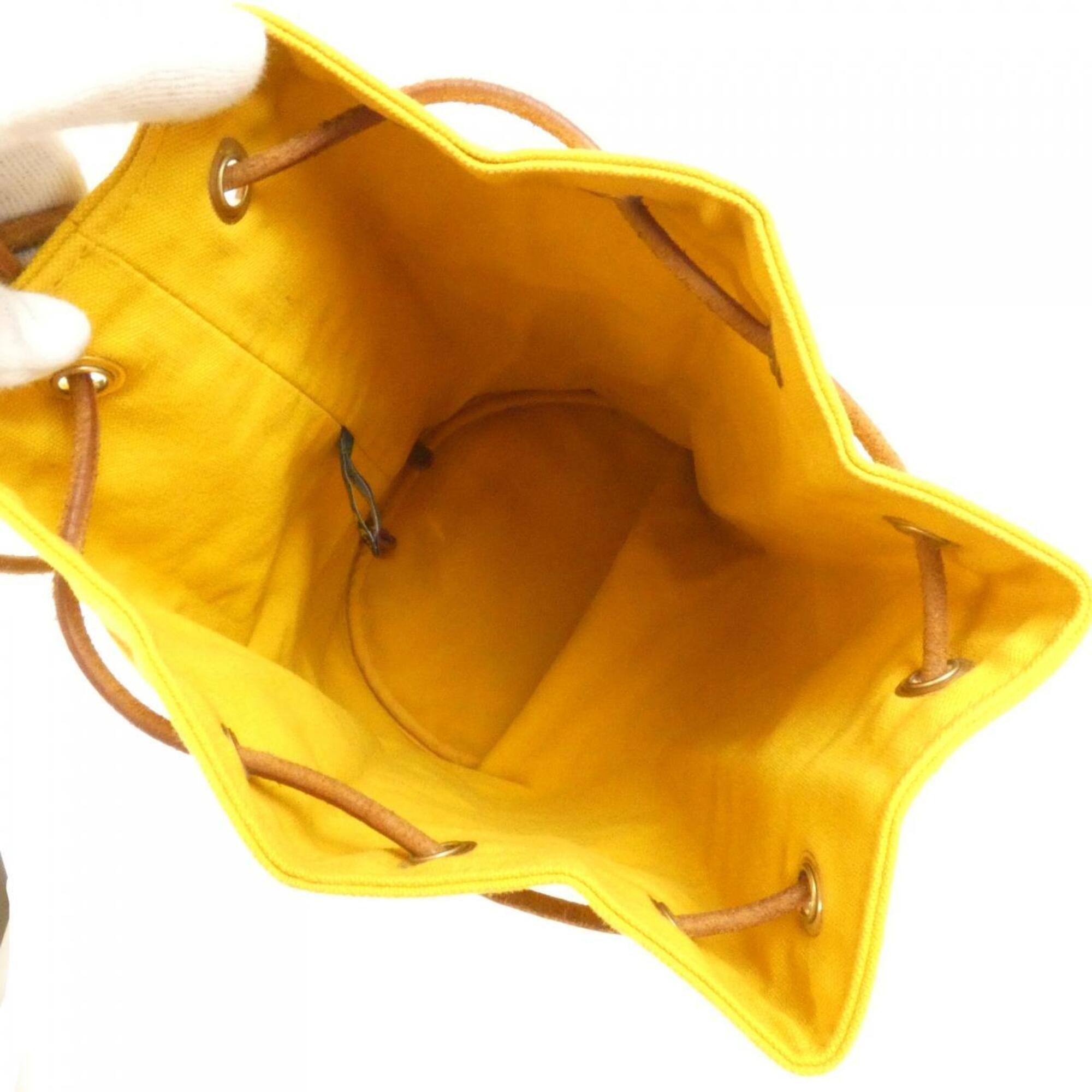 Hermes Jaune Canvas Shoulder Bag (Pre-Owned)