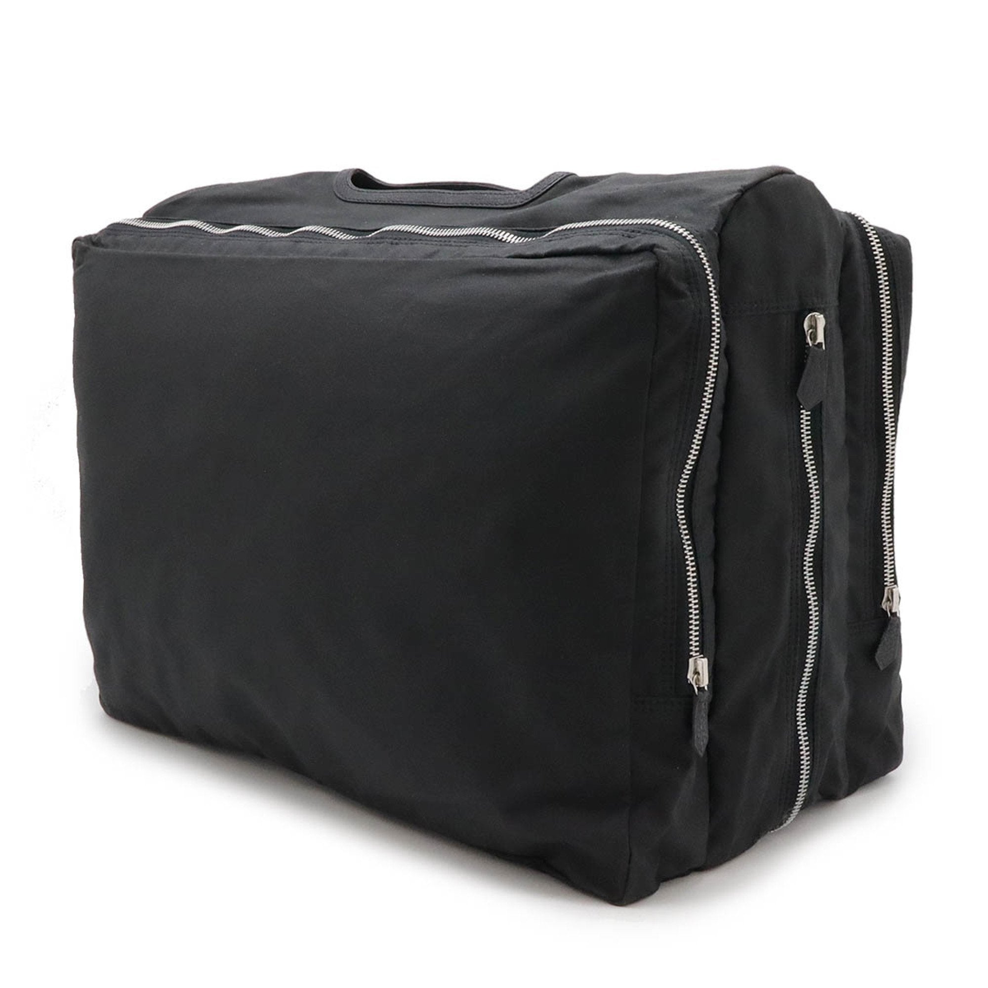 Hermes Black Canvas Leather Briefcase (Pre-Owned)