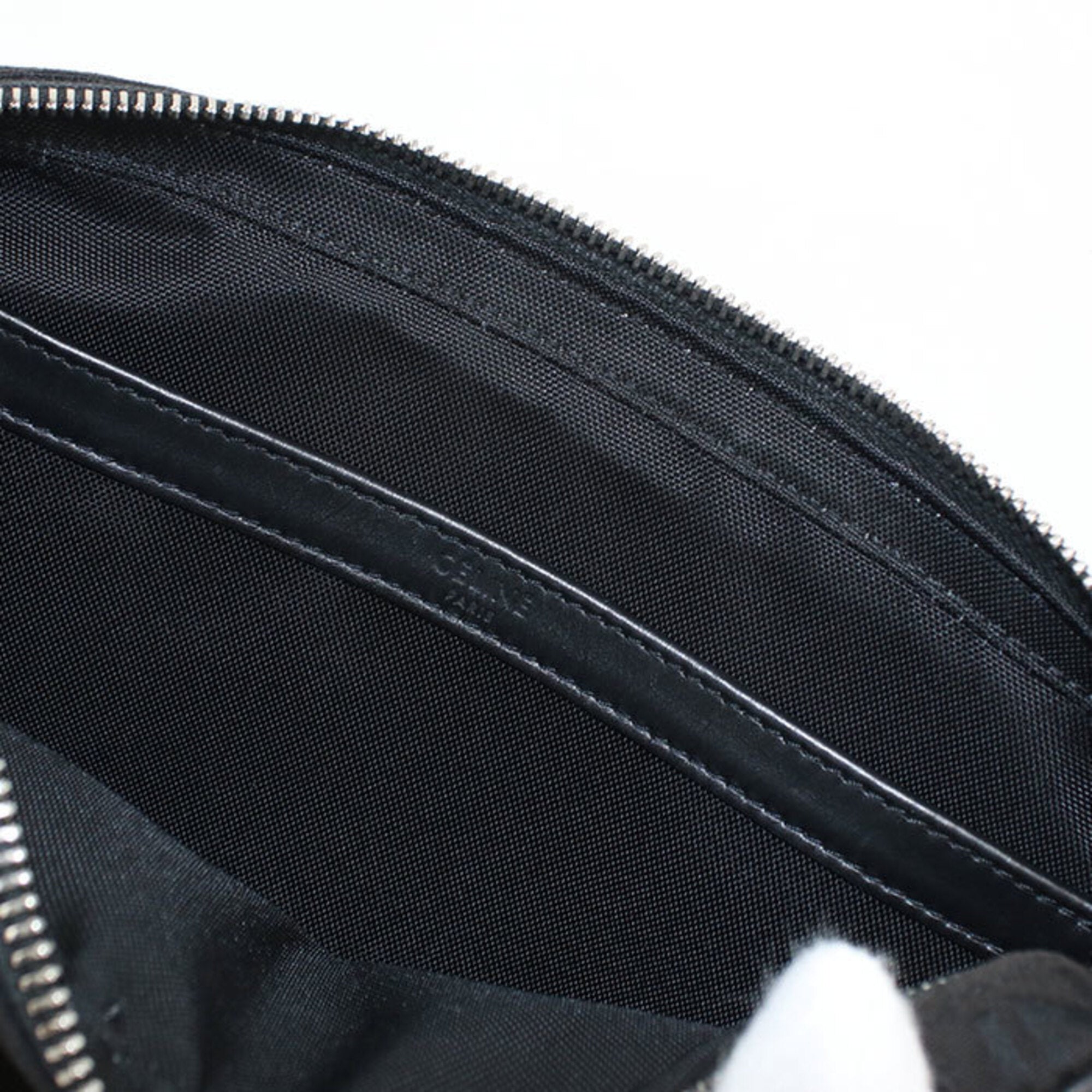 Celine Black Canvas Messenger Bag Shoulder Bag (Pre-Owned)