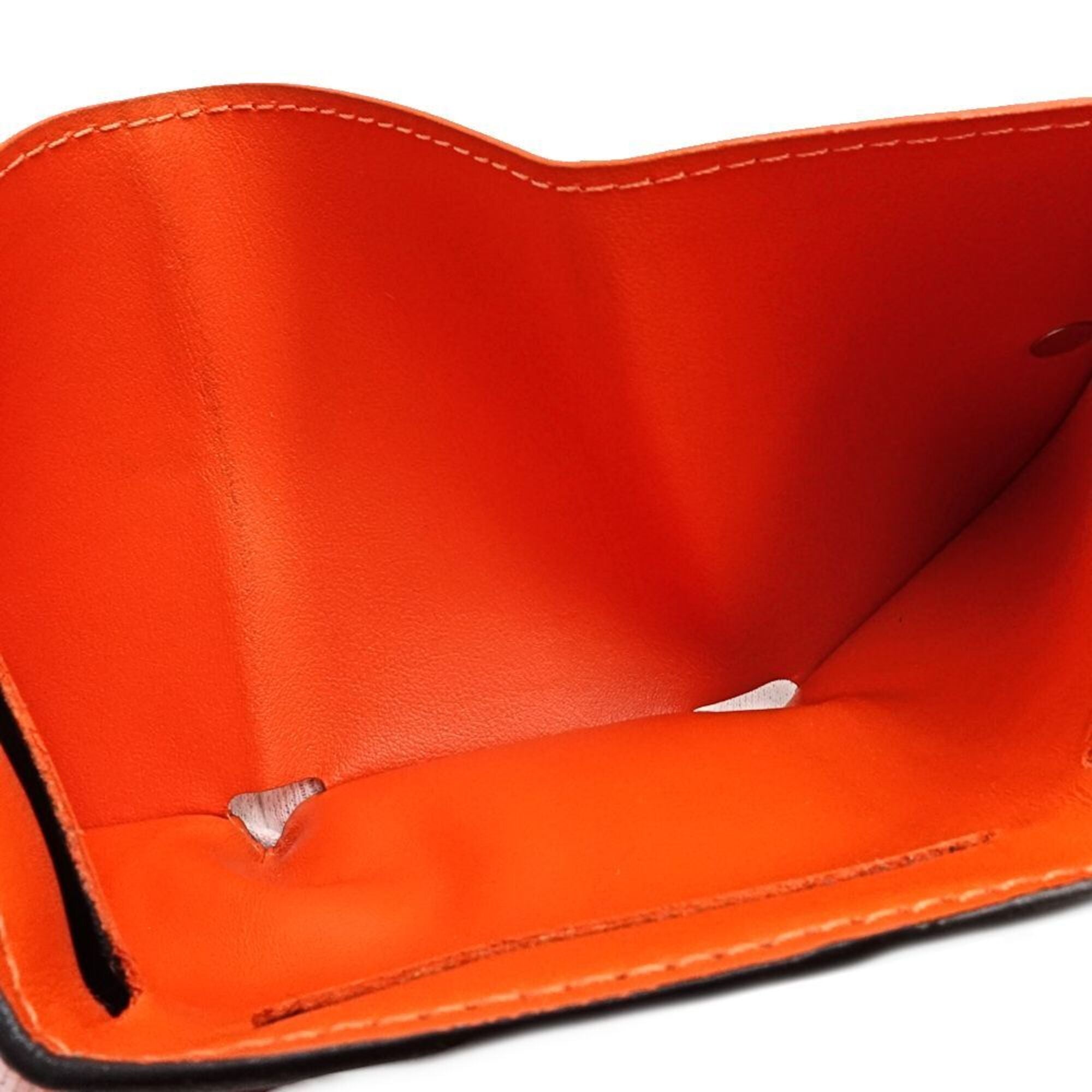 Louis Vuitton Taigarama Orange Leather Wallet (Tri-Fold) (Pre-Owned)