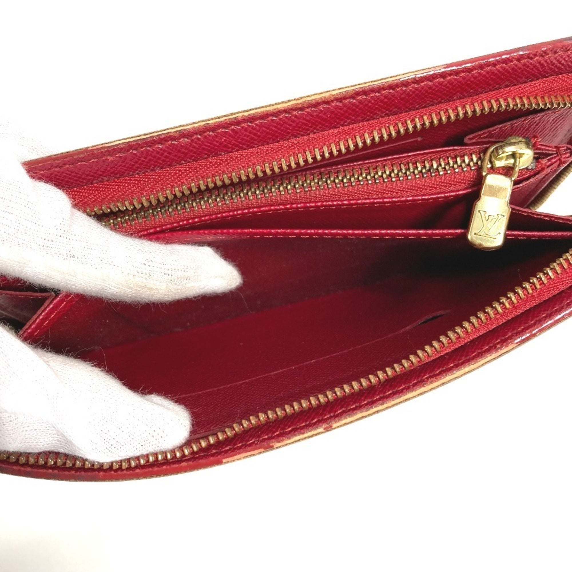 Louis Vuitton Brown Monogram Cherry Red Color Monogram Long Wallet (Bi-Fold) (Pre-Owned)