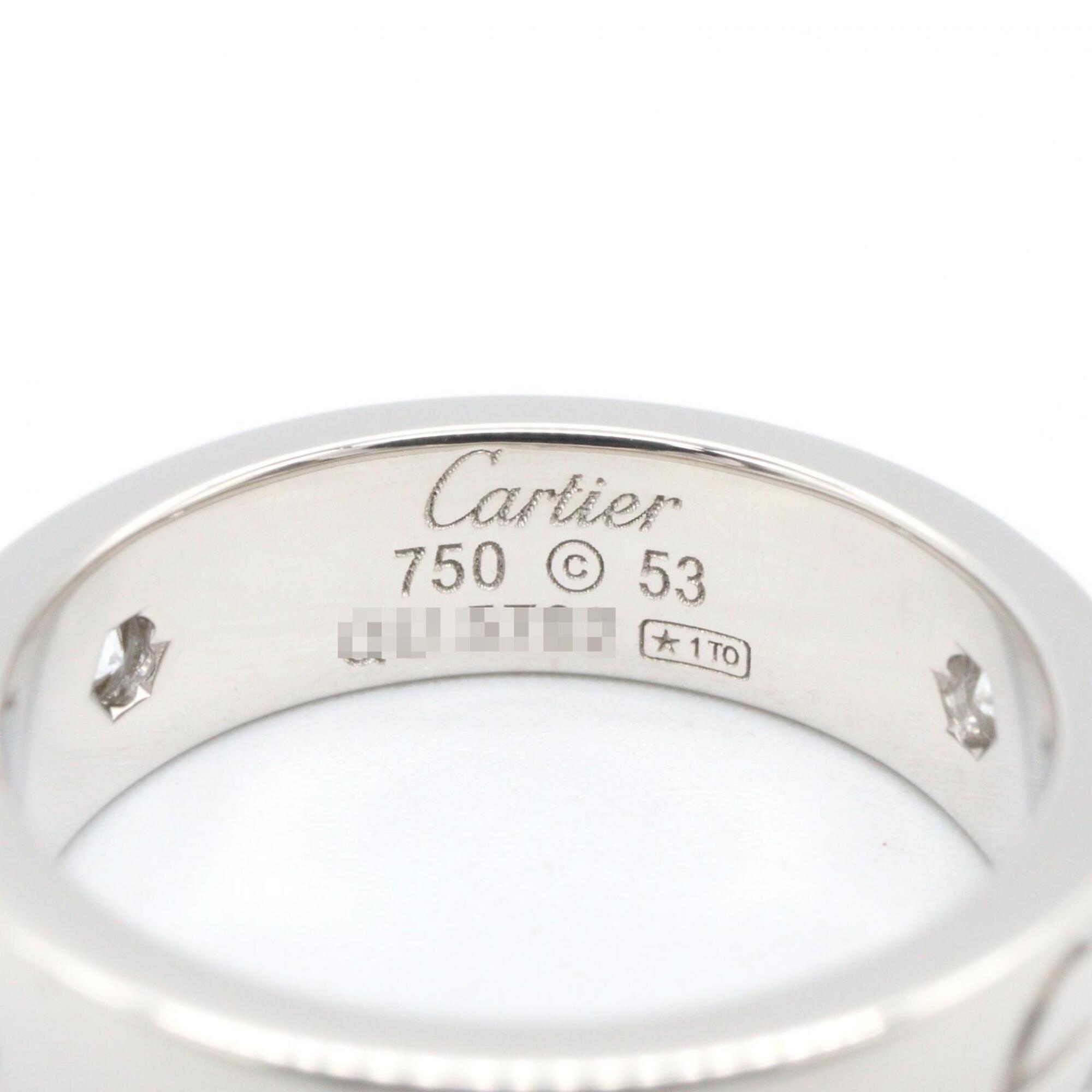 Cartier Silver Clear White Gold (18K) Band Ring (Pre-Owned)