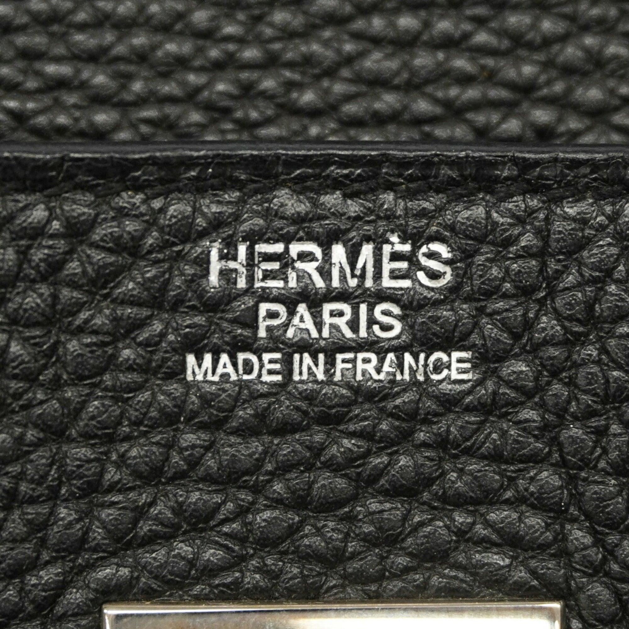Hermes Black Togo Leather Handbag (Pre-Owned)