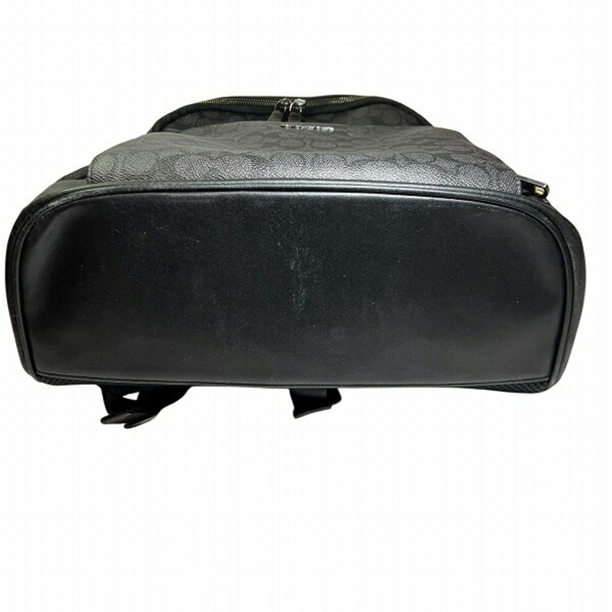 Coach Black Signature Line Backpack (Pre-Owned)