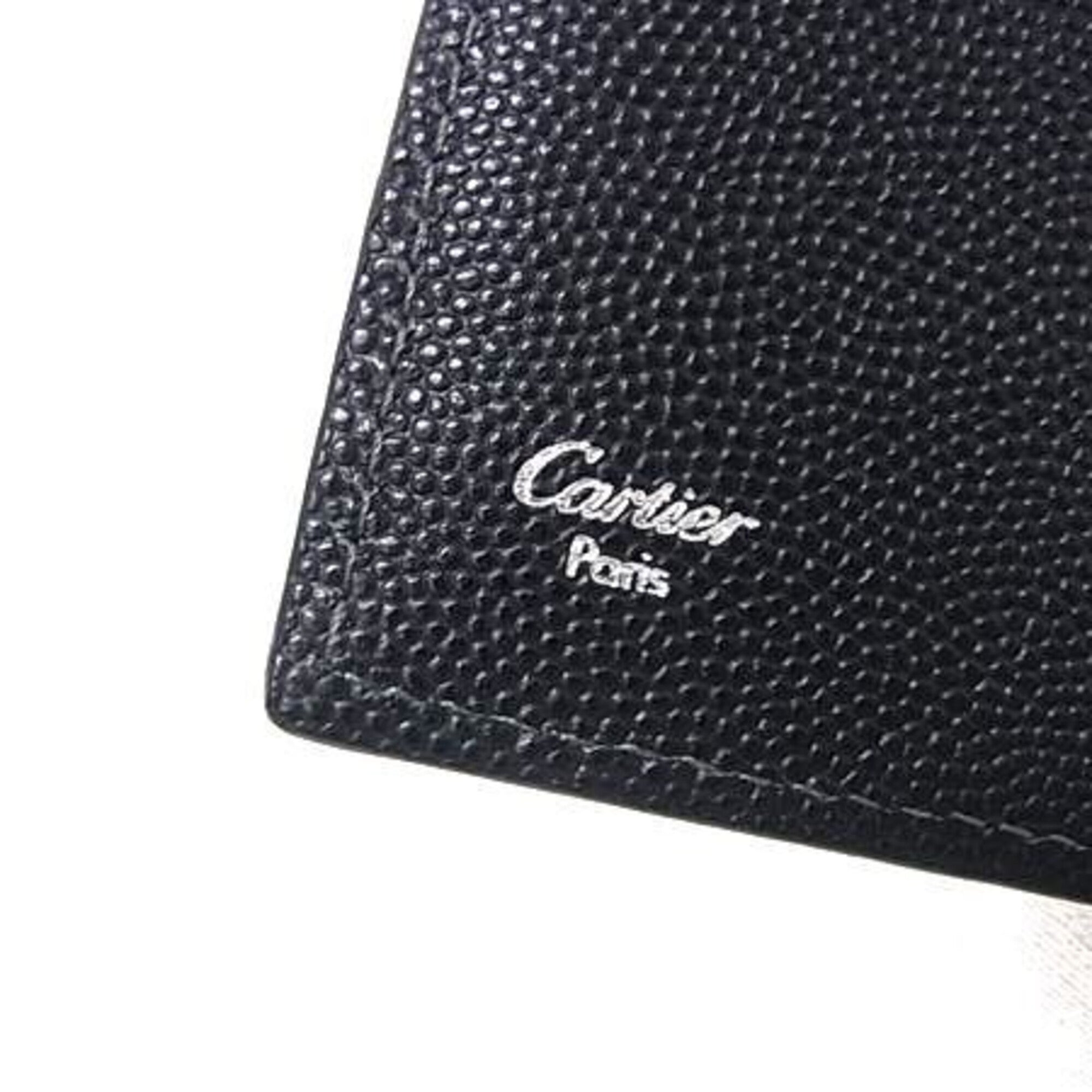Cartier Black Leather Wallet (Bi-Fold) (Pre-Owned)