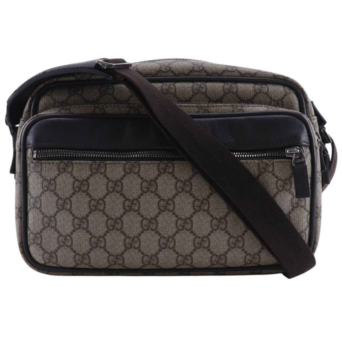 Gucci Brown Gg Supreme Canvas Shoulder Bag (Pre-Owned)