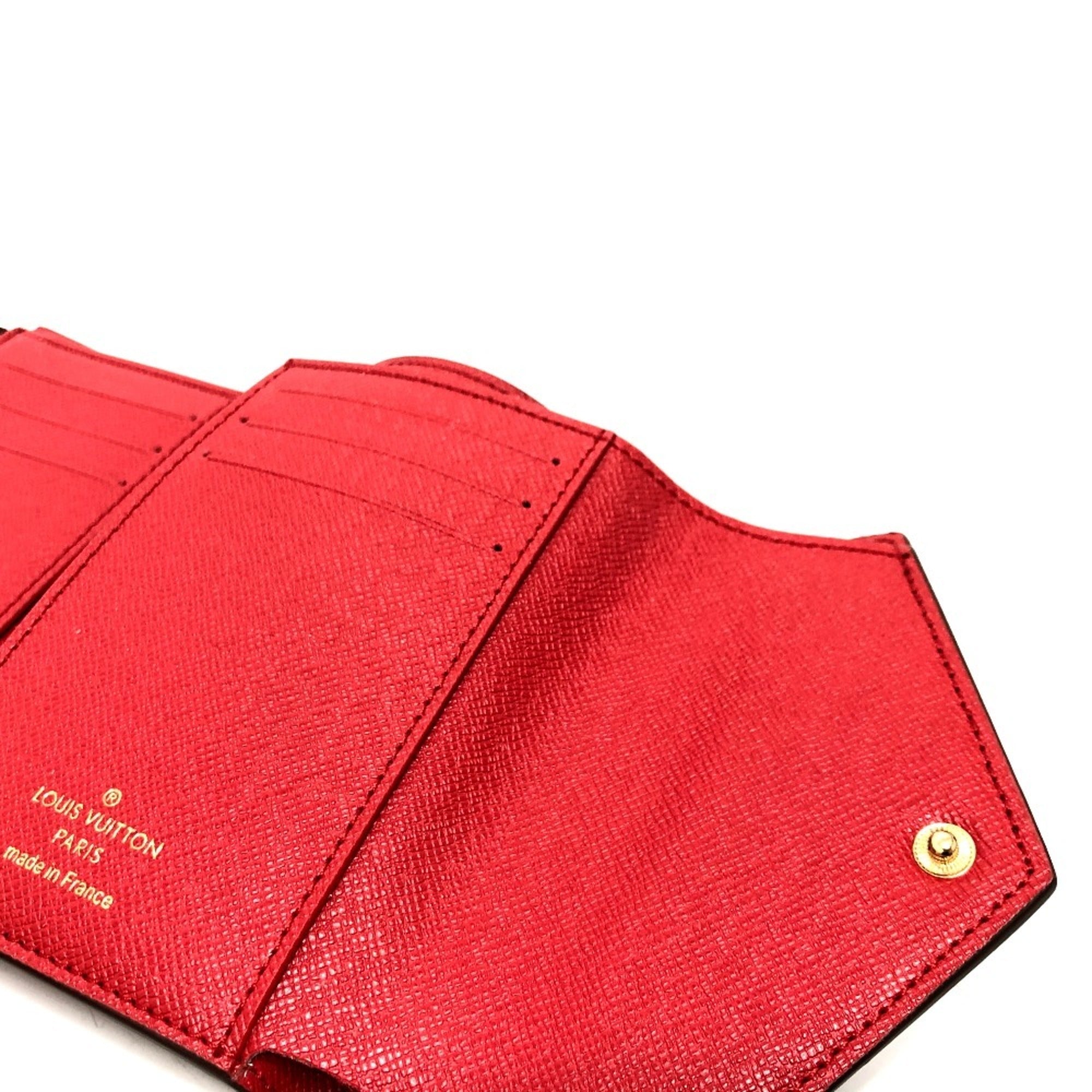Louis Vuitton Brown Red Color Damier Canvas Coin Purse/Coin Case (Pre-Owned)