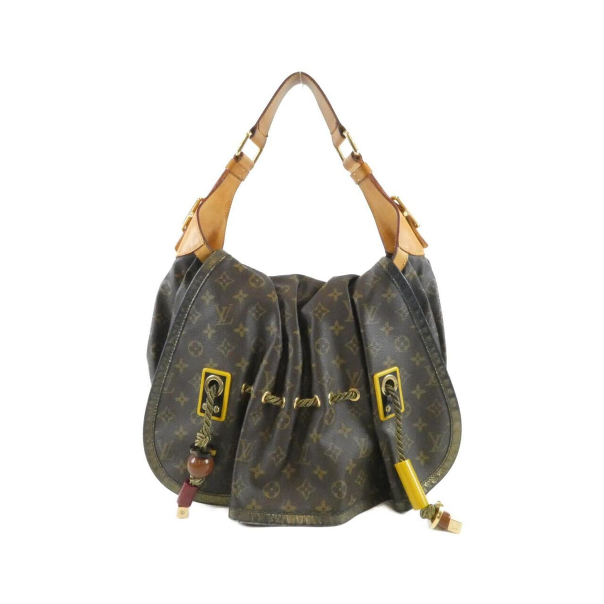 Louis Vuitton Marron Coated Canvas Shoulder Bag (Pre-Owned)
