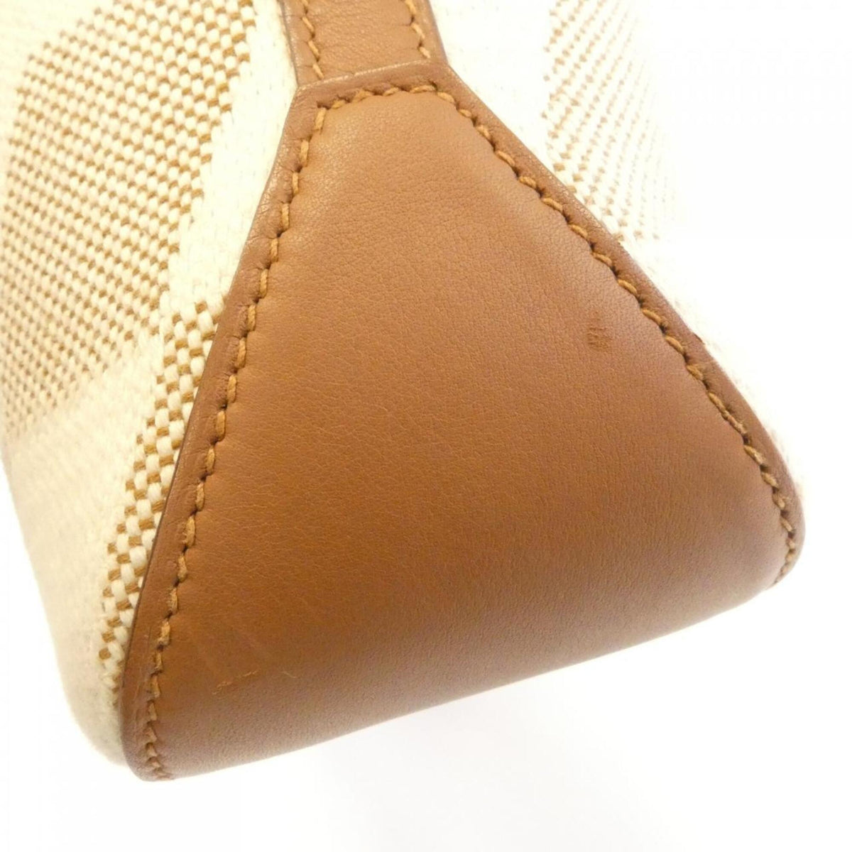 Hermes Brown Ecru Natural Toile H Swift Leather Handbag (Pre-Owned)
