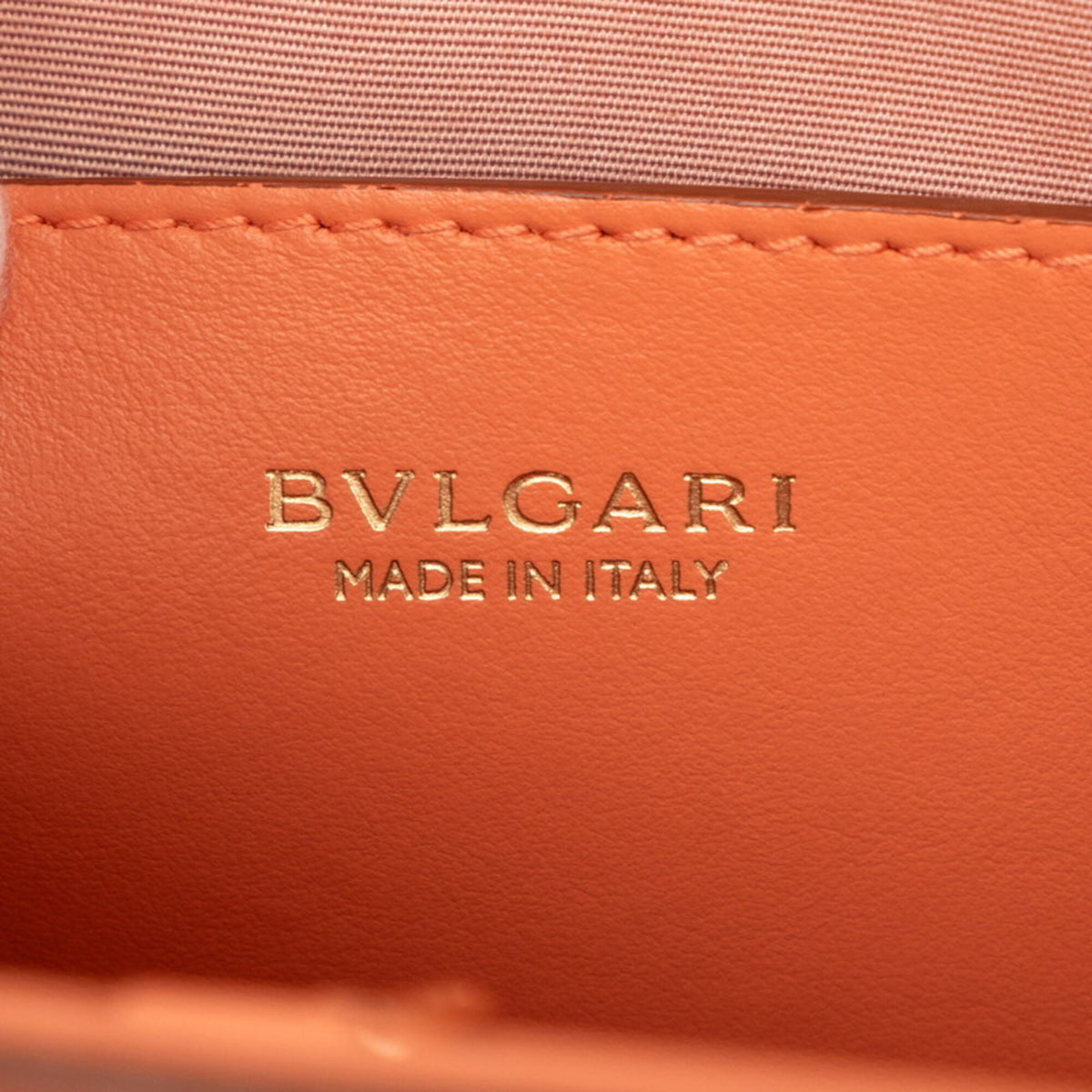 Bvlgari Orange Leather Handbag Shoulder Bag (Pre-Owned)