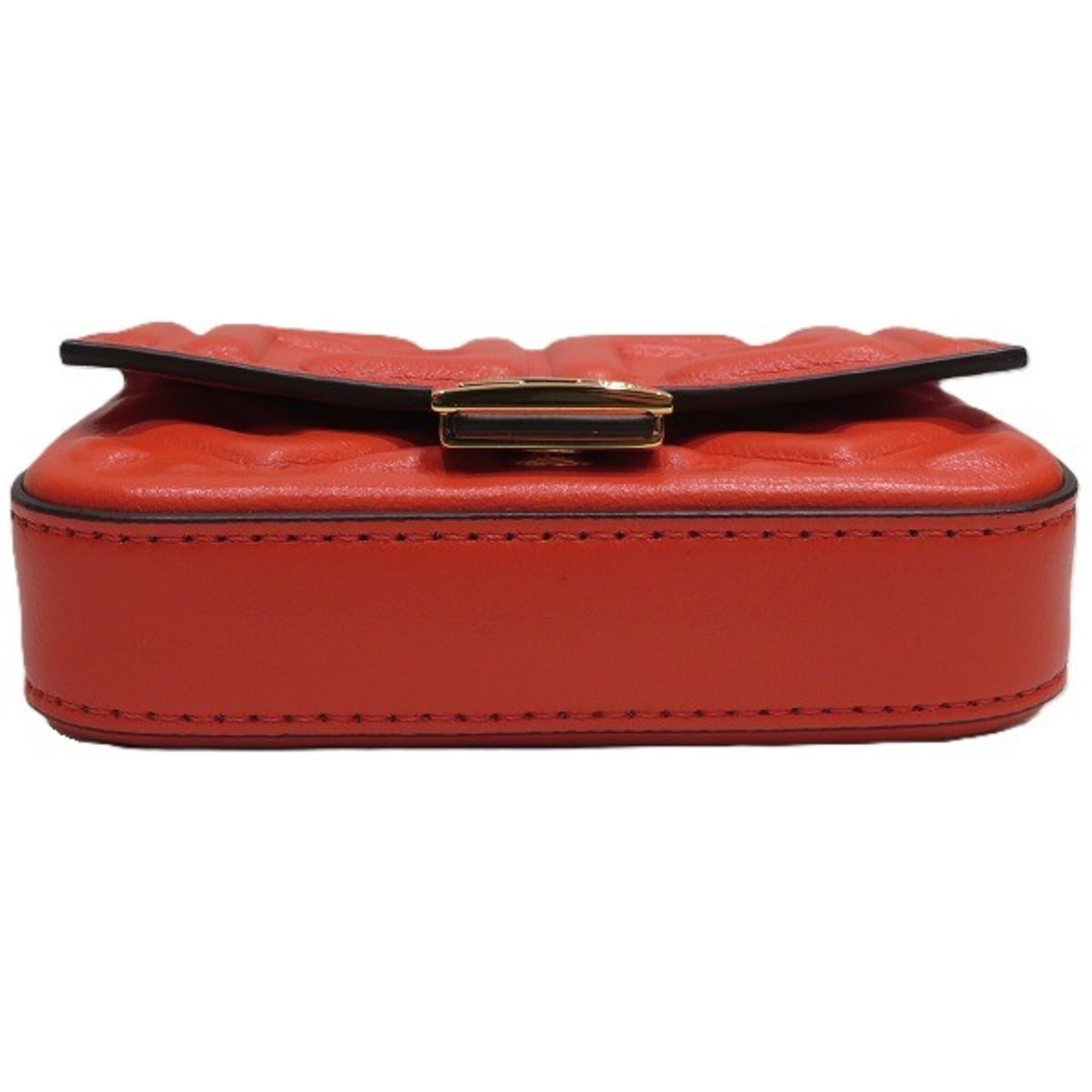 Fendi Orange Leather Handbag Shoulder Bag (Pre-Owned)