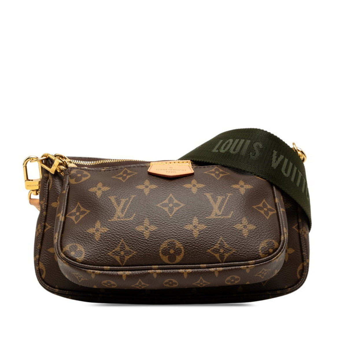 Louis Vuitton Monogram Brown Pvc Leather Handbag Pochette Pouch Shoulder Bag (Pre-Owned)