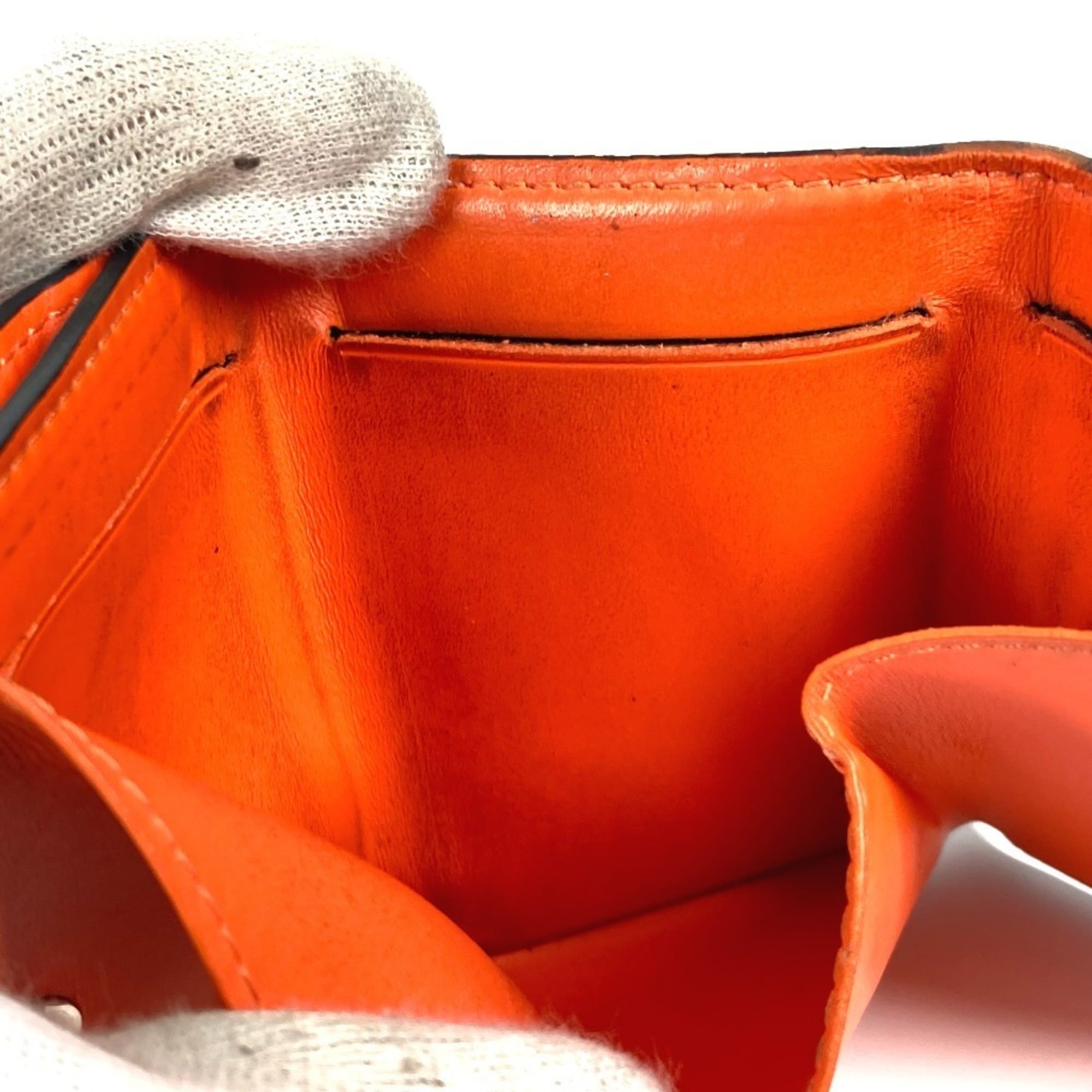 Louis Vuitton Taigarama Orange Taiga Leather Monogram Wallet (Tri-Fold) (Pre-Owned)