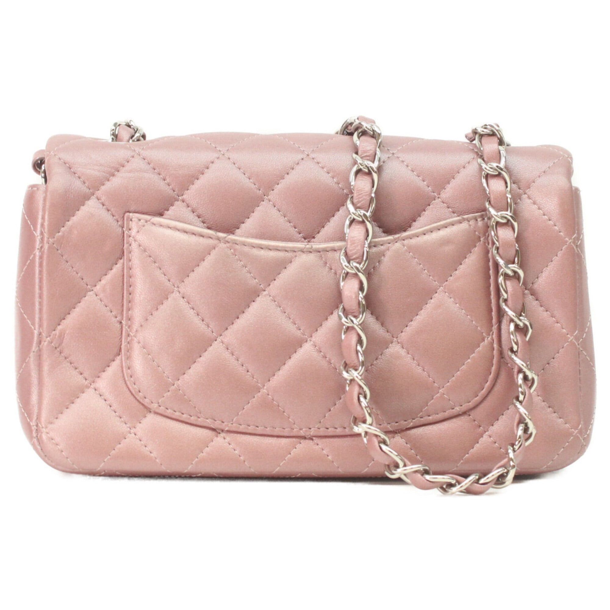 Chanel Metallic Pink Leather Shoulder Bag (Pre-Owned)