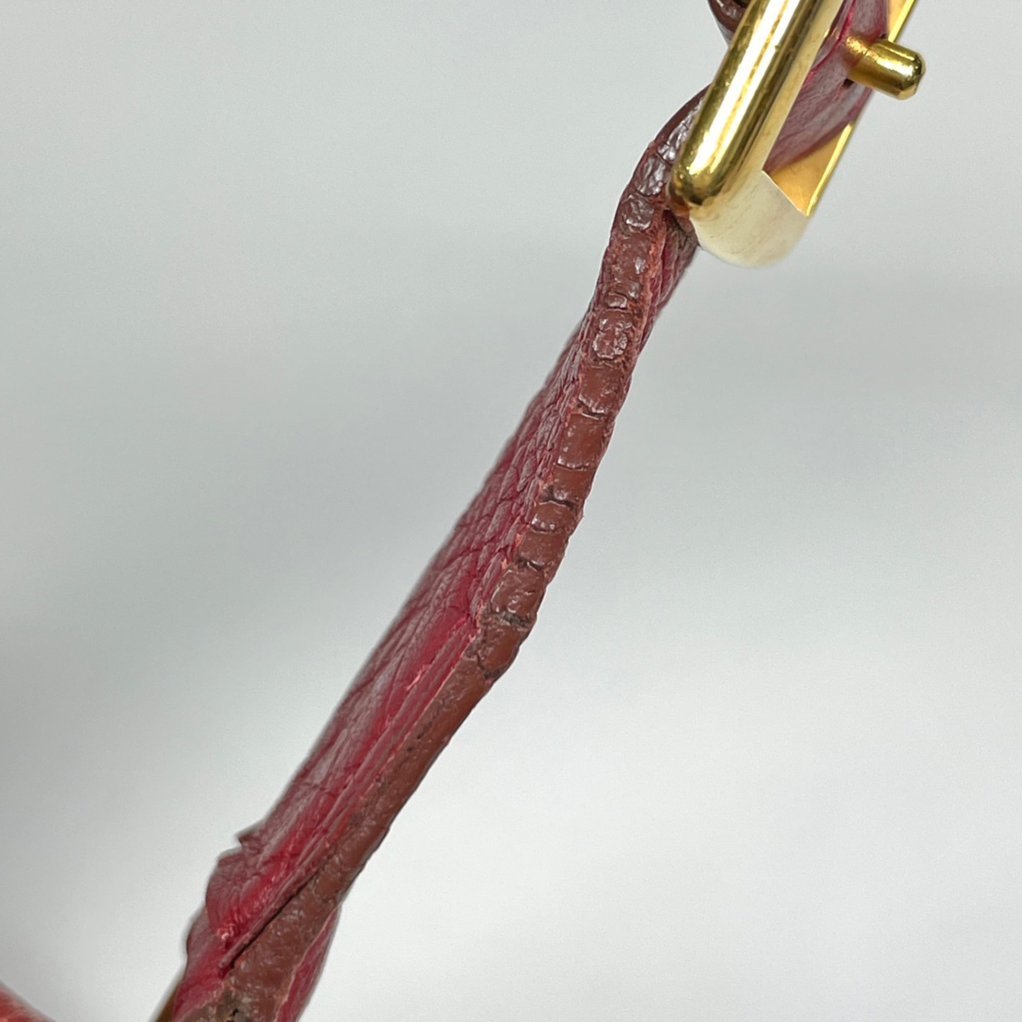 Hermes Rouge Vif Taurillon Clemence Leather Shoulder Bag (Pre-Owned)