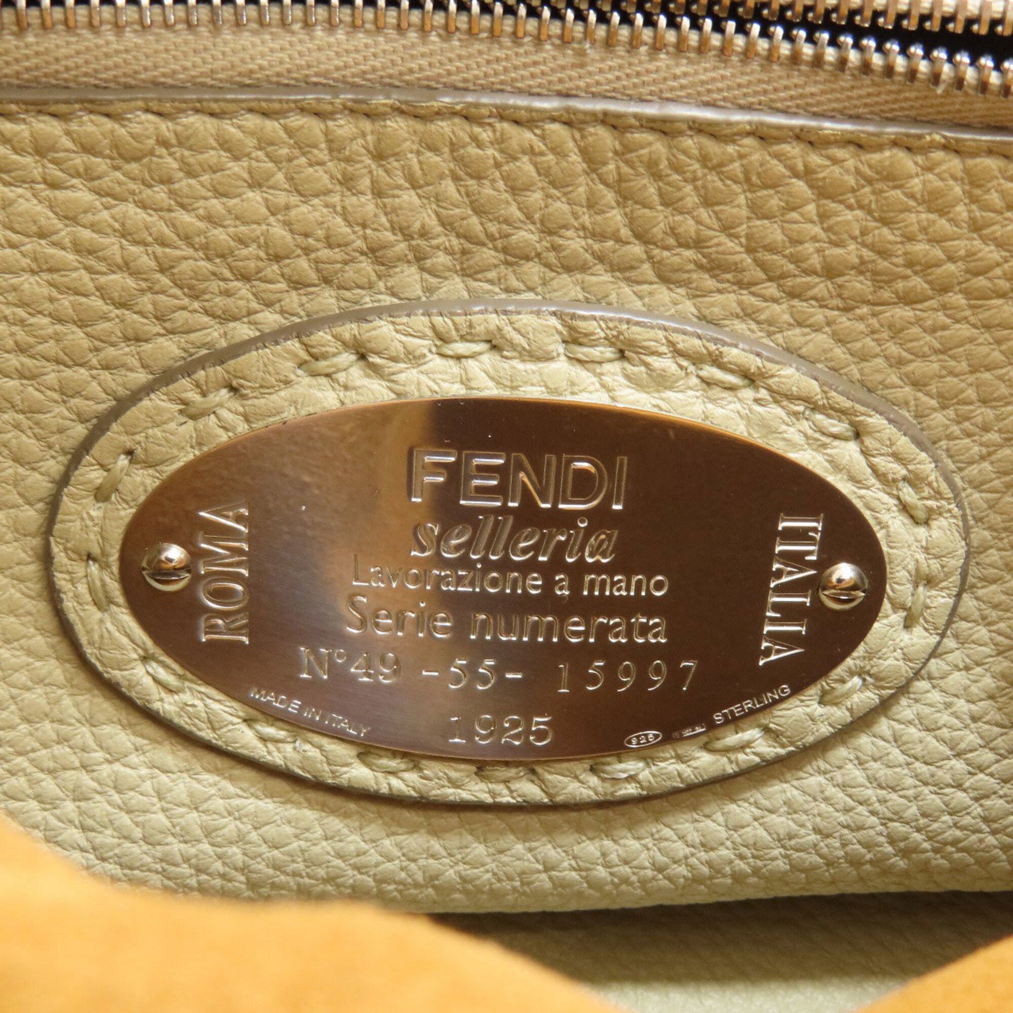 Fendi Peekaboo Brown Leather Handbag (Pre-Owned)