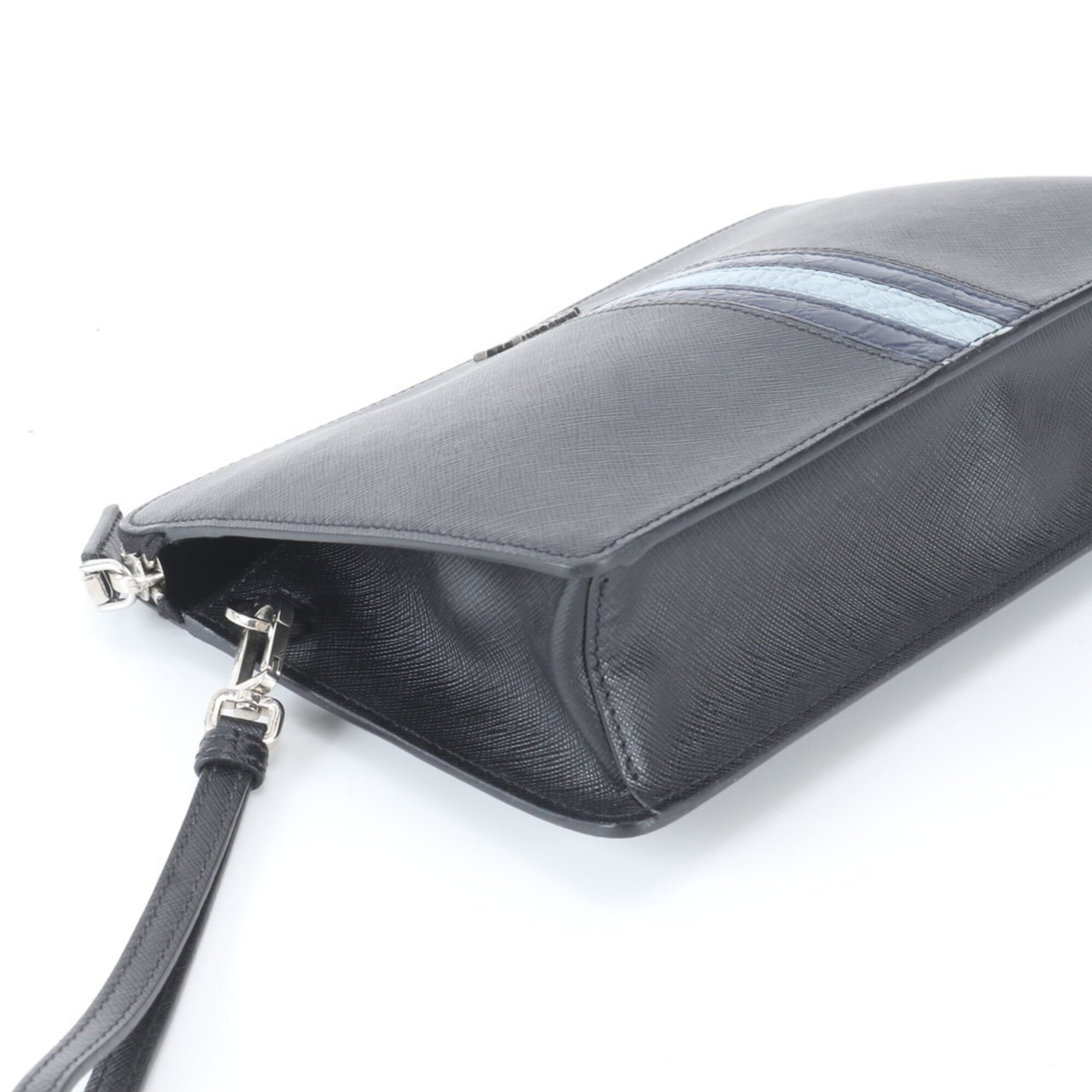 Prada Black Leather Handbag Pouch (Pre-Owned)