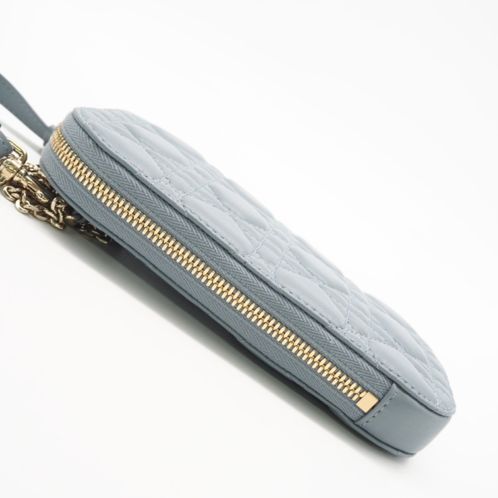 Christian Dior Lady Dior Blue Leather Shoulder Bag (Pre-Owned)