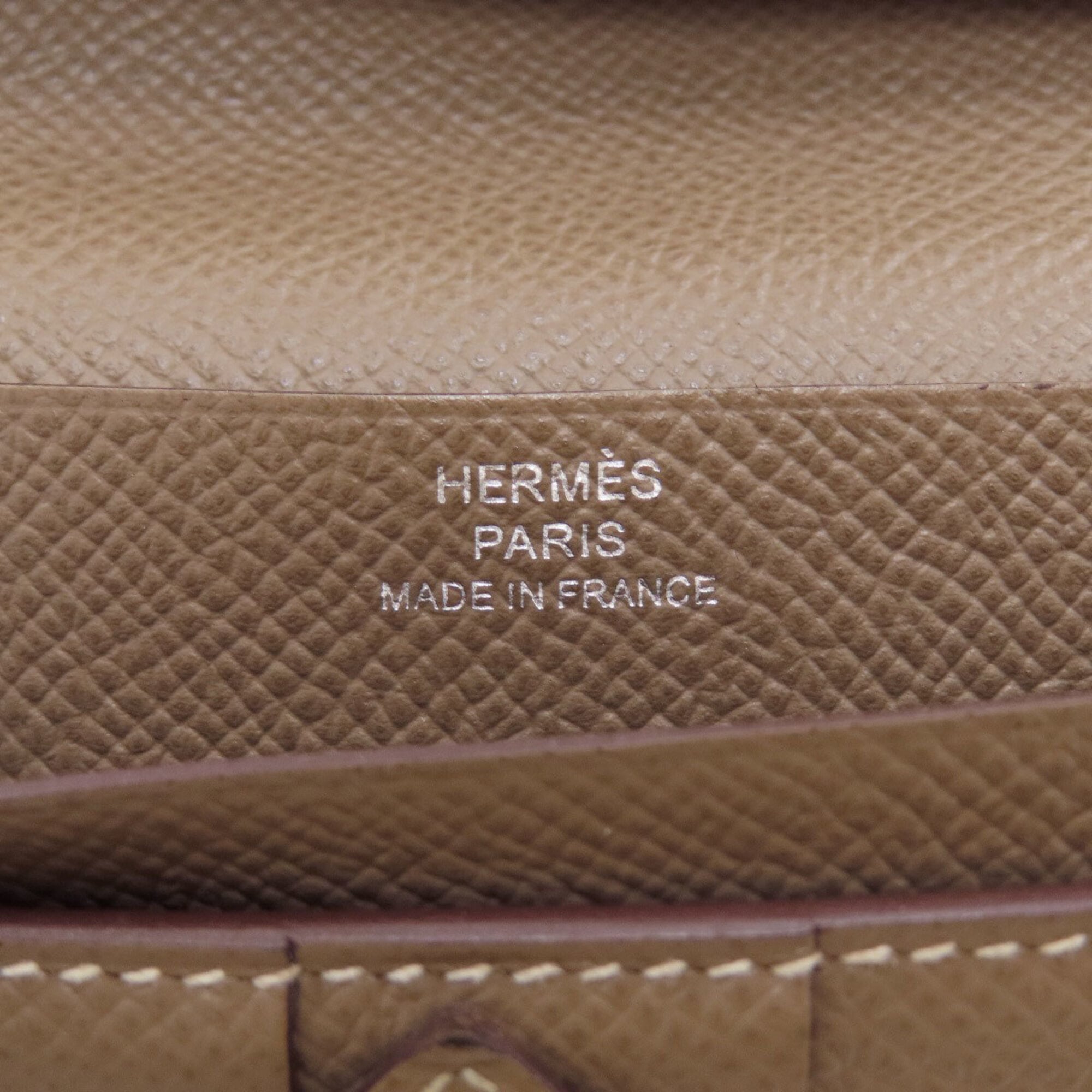 Hermes Etoupe Gray Epsom Leather Long Wallet (Bi-Fold) (Pre-Owned)
