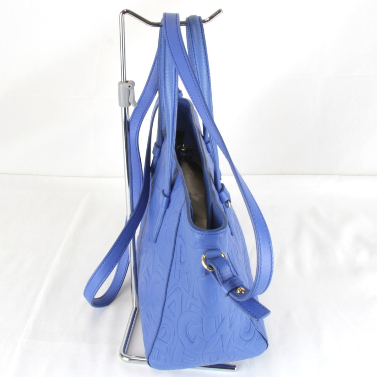 Salvatore Ferragamo Blue Leather Tote Bag (Pre-Owned)