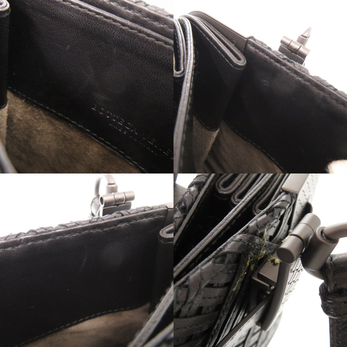 Bottega Veneta Black Leather Handbag (Pre-Owned)