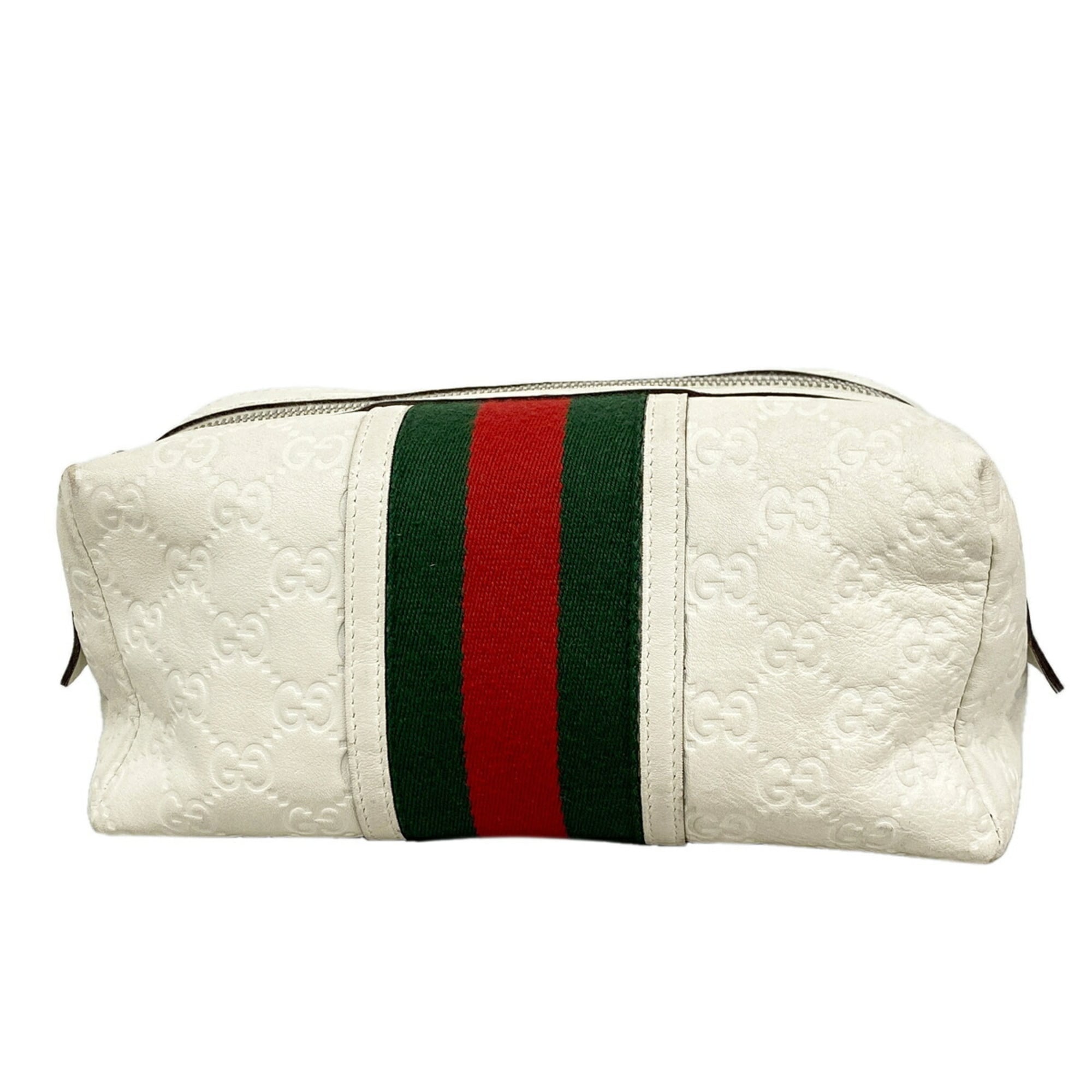 Gucci White Leather Pouch (Pre-Owned)