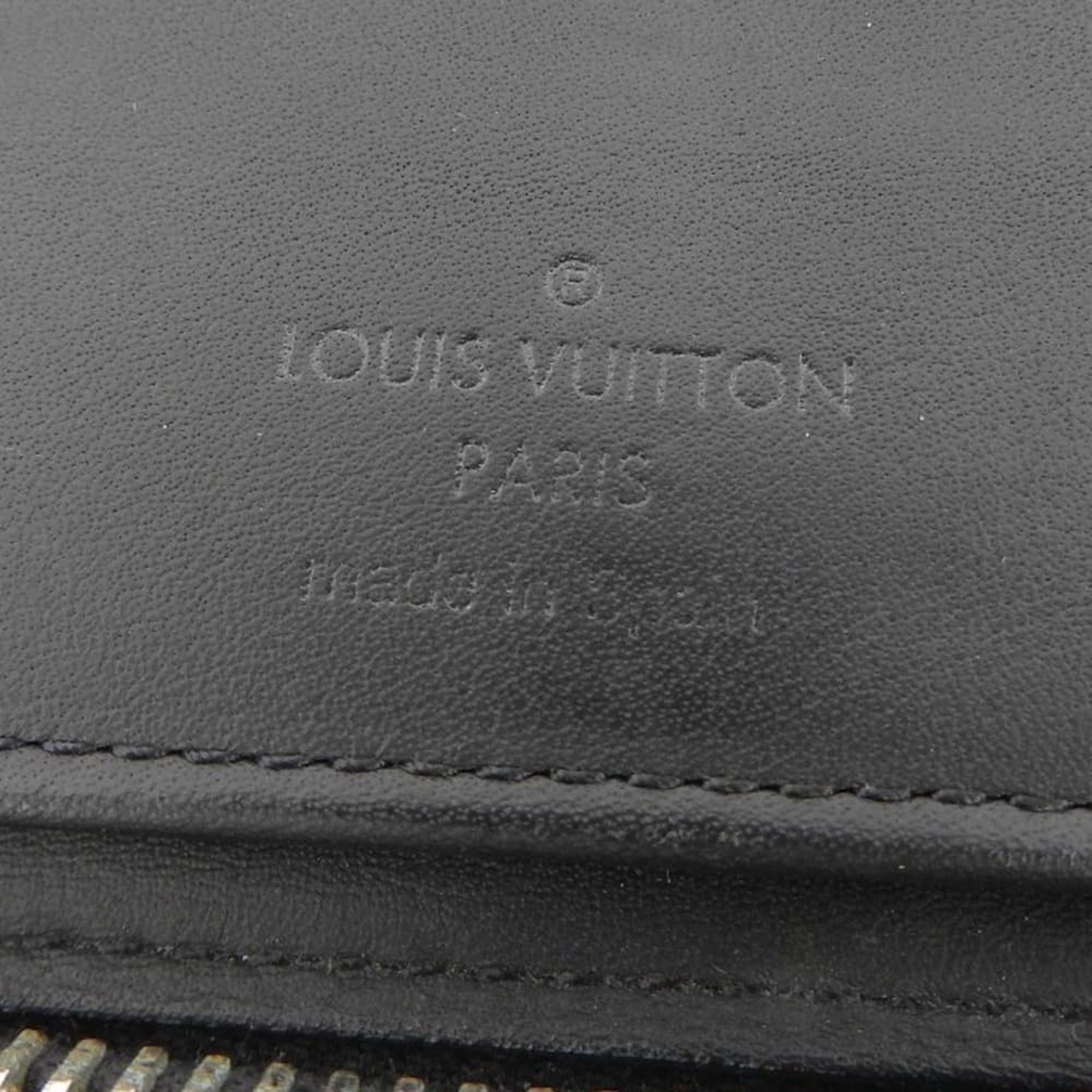 Louis Vuitton Black Leather Long Wallet (Bi-Fold) (Pre-Owned)