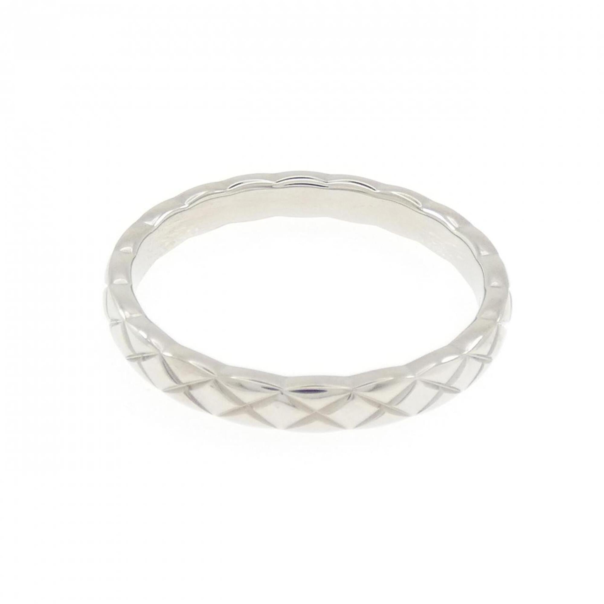 Chanel Platinum Platinum 950 Band Ring (Pre-Owned)