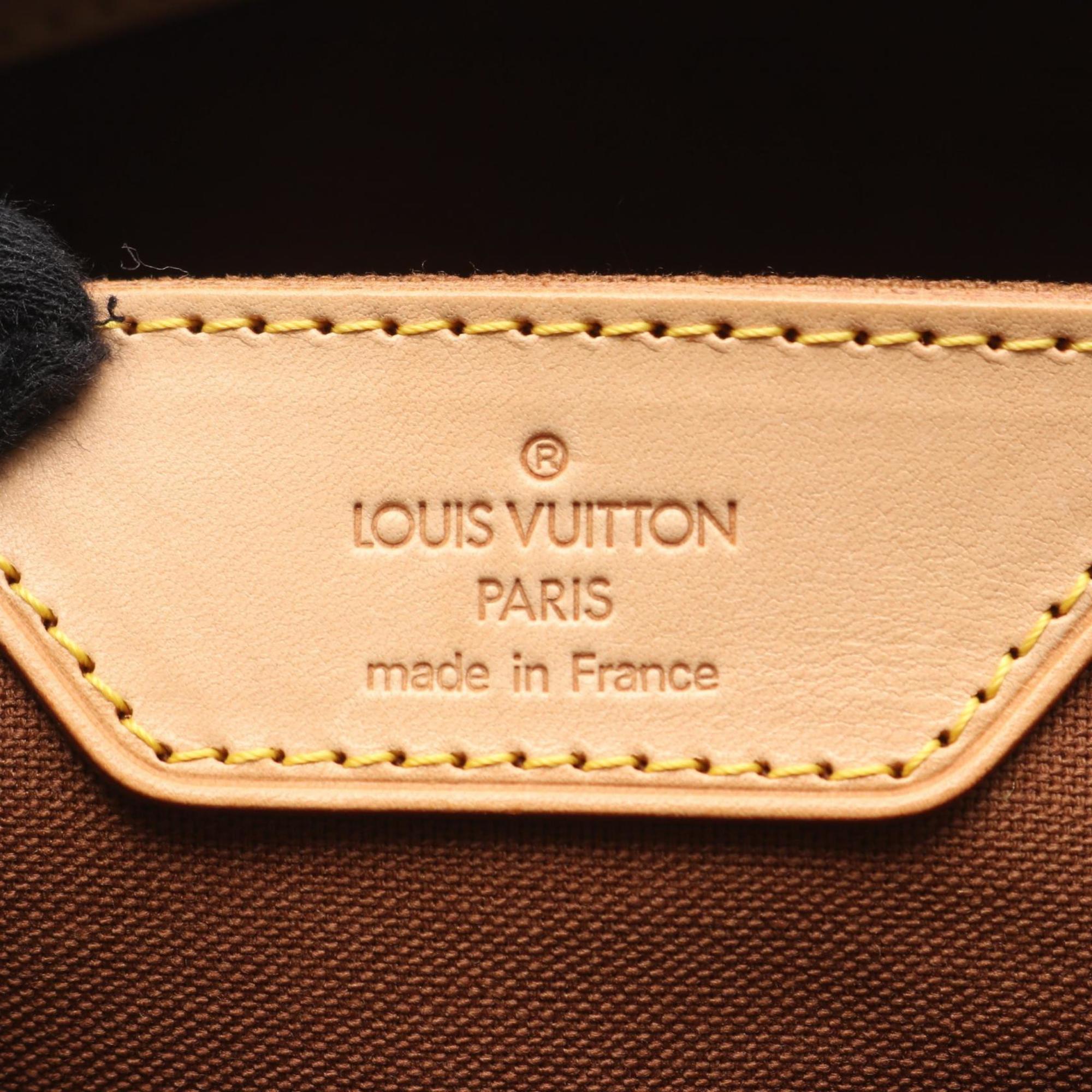 Louis Vuitton Brown Coated Canvas Leather Boston Bag (Pre-Owned)