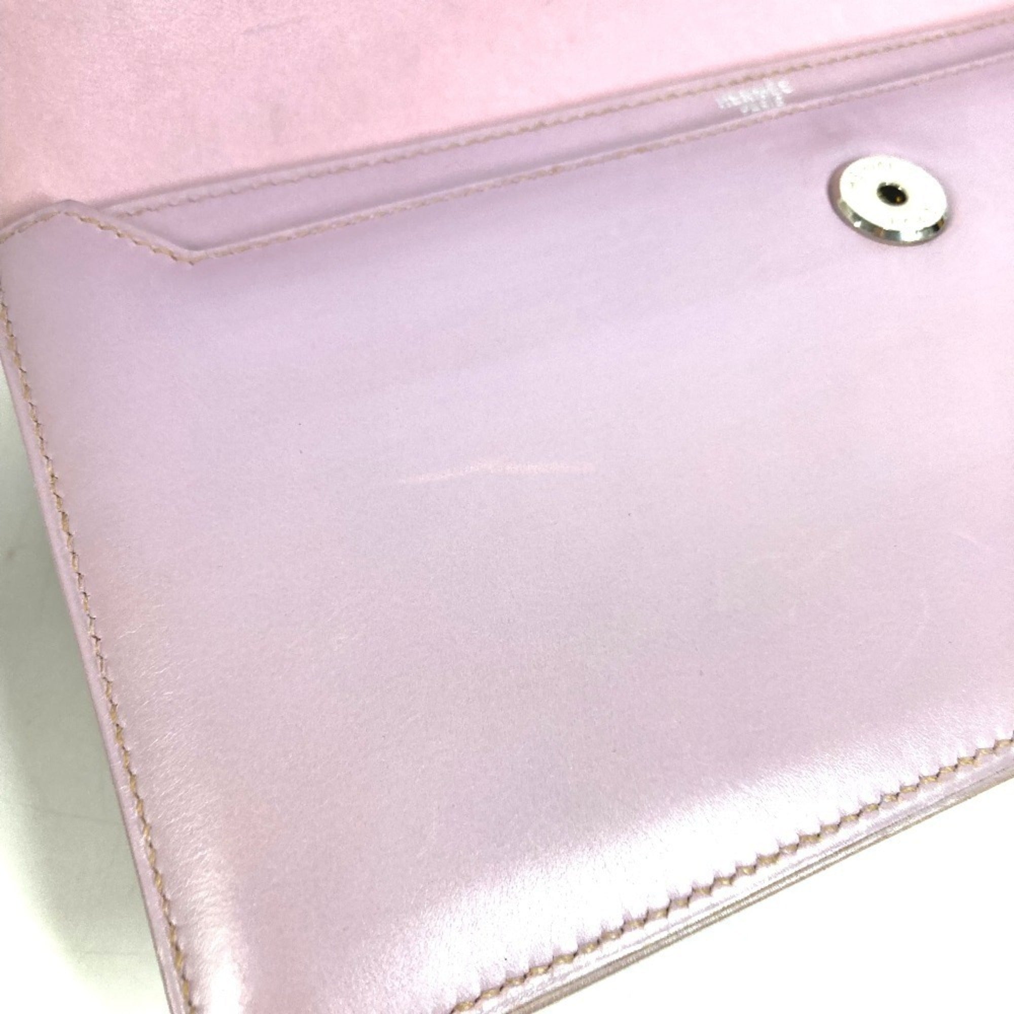 Hermes Pink Purple Leather Clutch Bag Handbag Pouch (Pre-Owned)